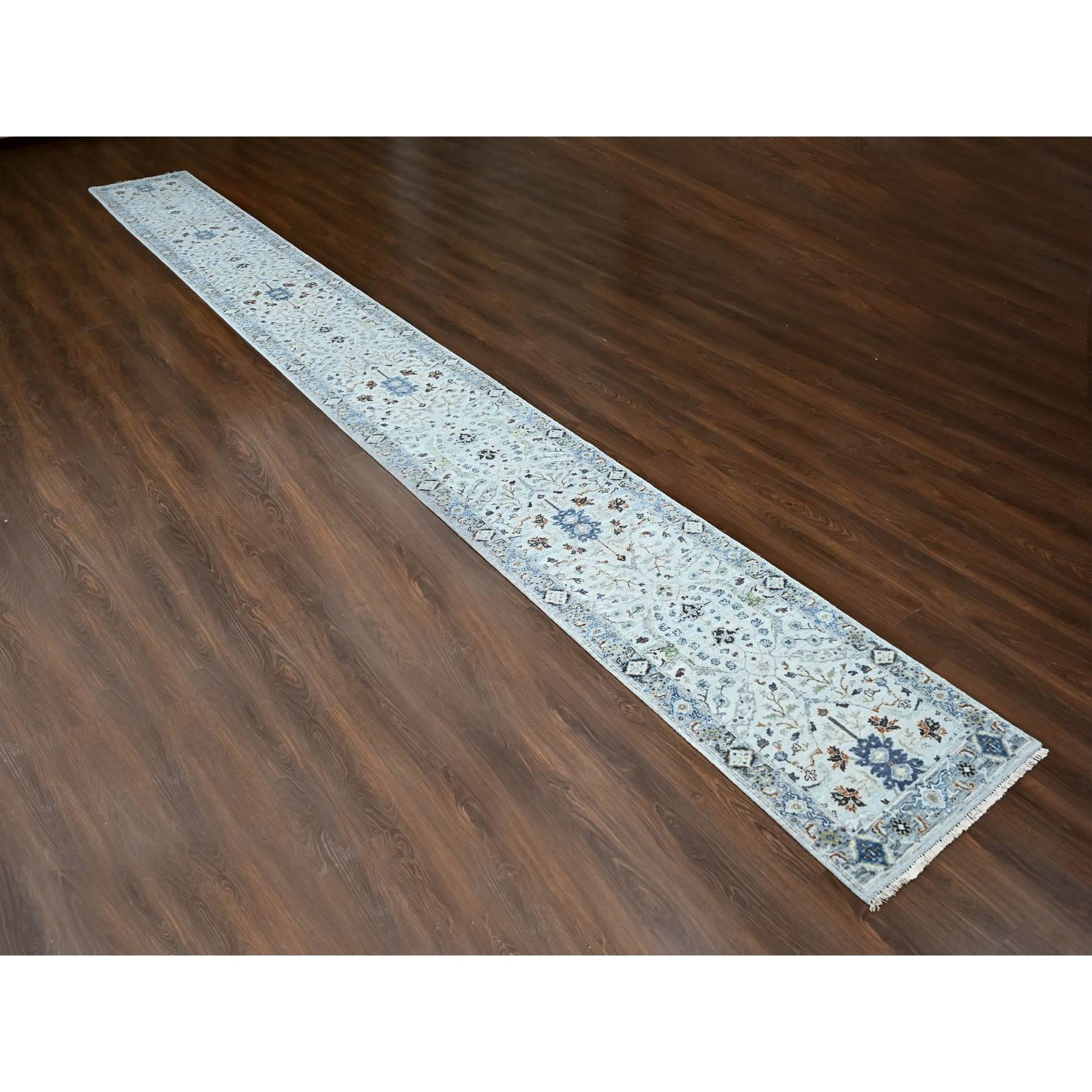 Oushak-And-Peshawar-Hand-Knotted-Rug-424925