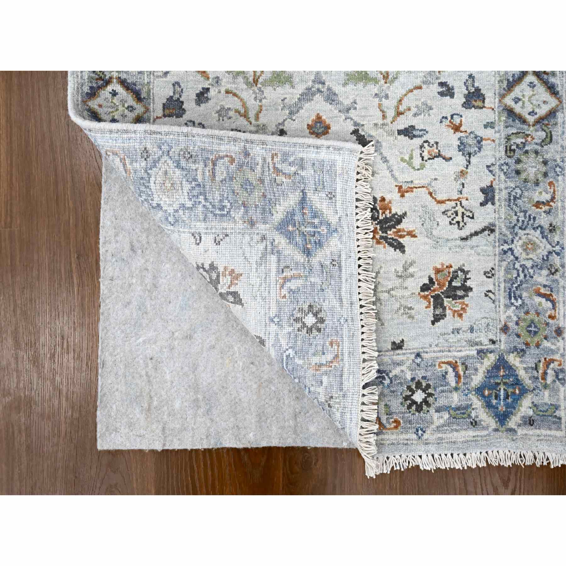 Oushak-And-Peshawar-Hand-Knotted-Rug-424925