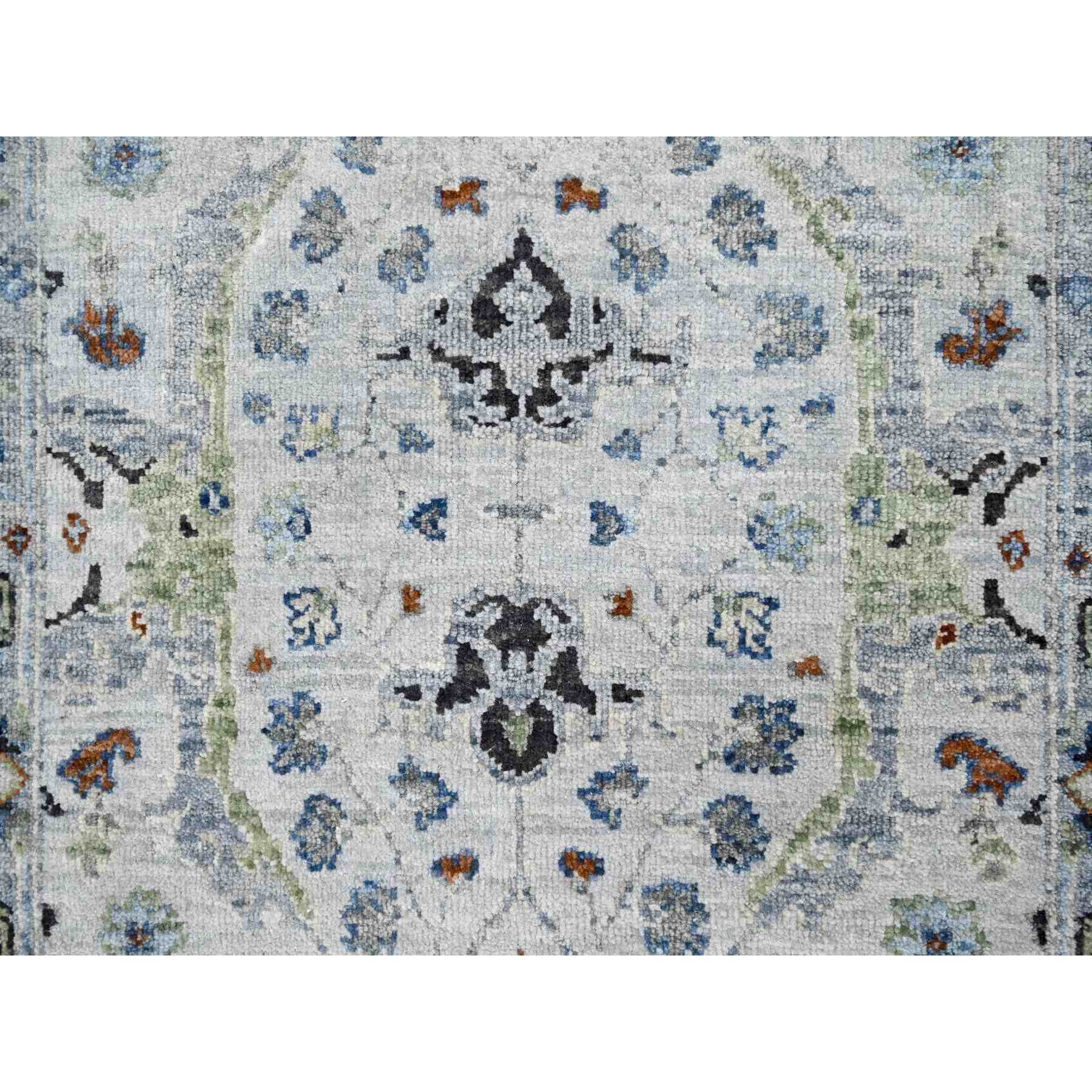 Oushak-And-Peshawar-Hand-Knotted-Rug-424925