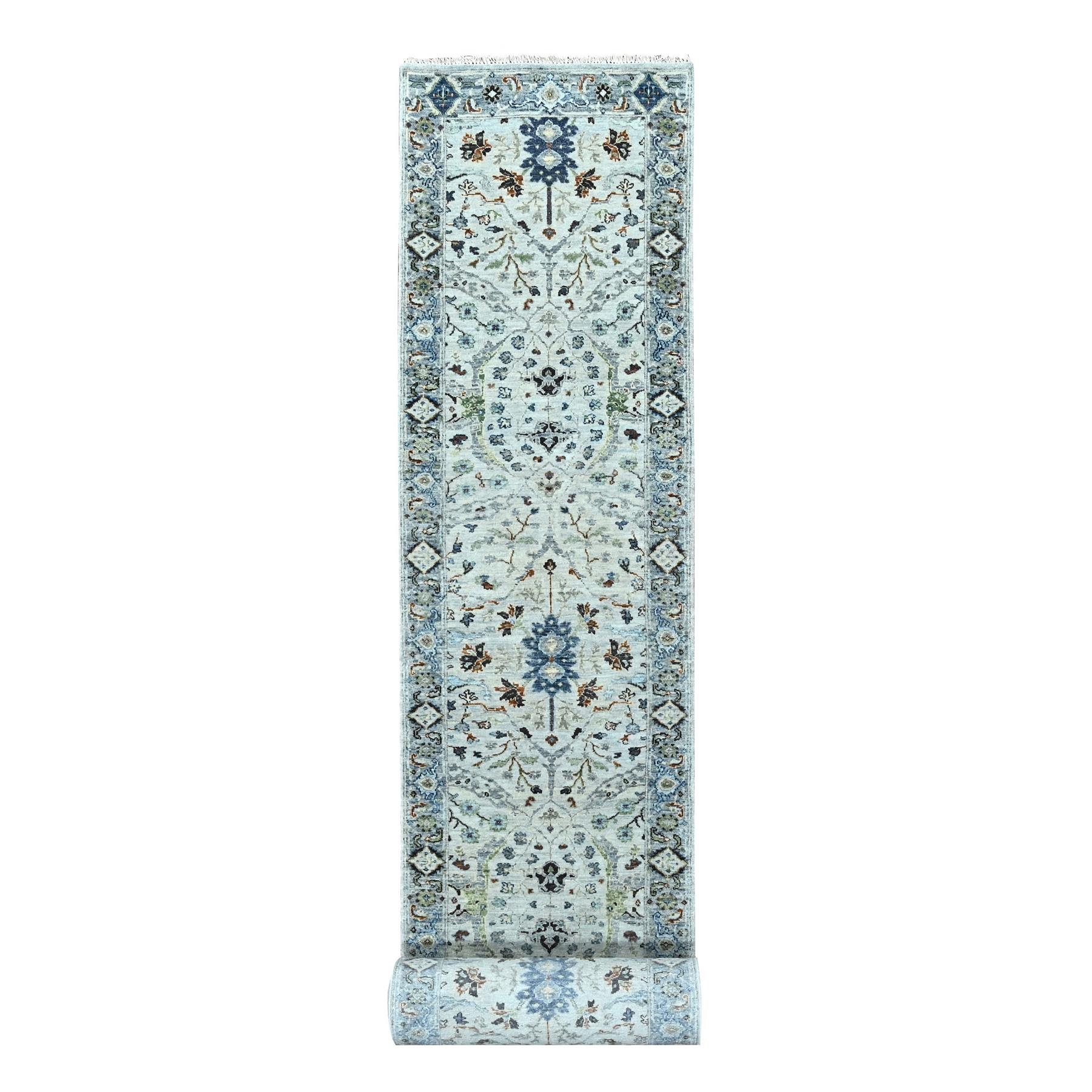 Oushak-And-Peshawar-Hand-Knotted-Rug-424930