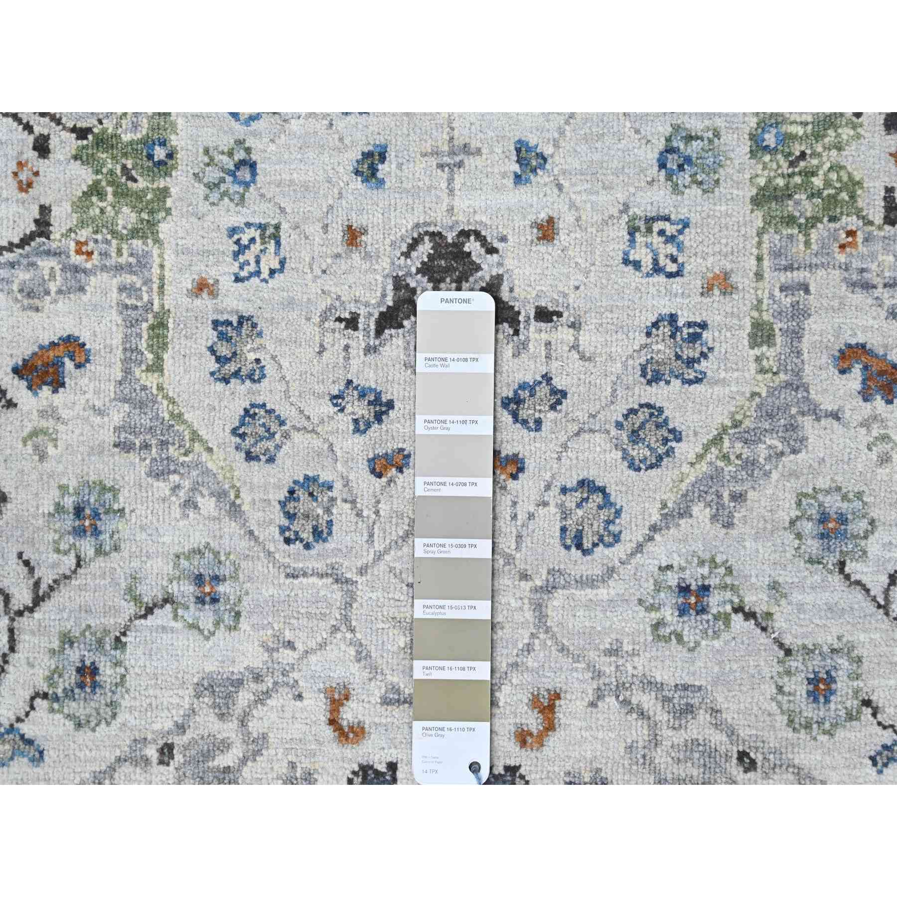 Oushak-And-Peshawar-Hand-Knotted-Rug-424930