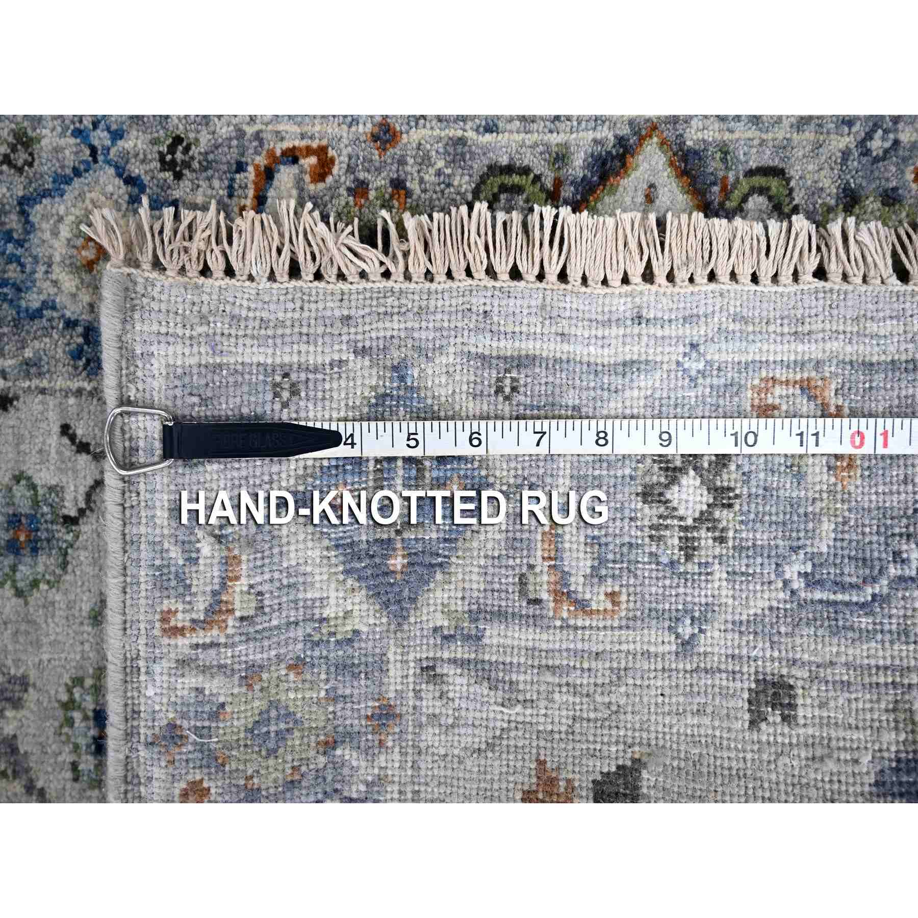 Oushak-And-Peshawar-Hand-Knotted-Rug-424930