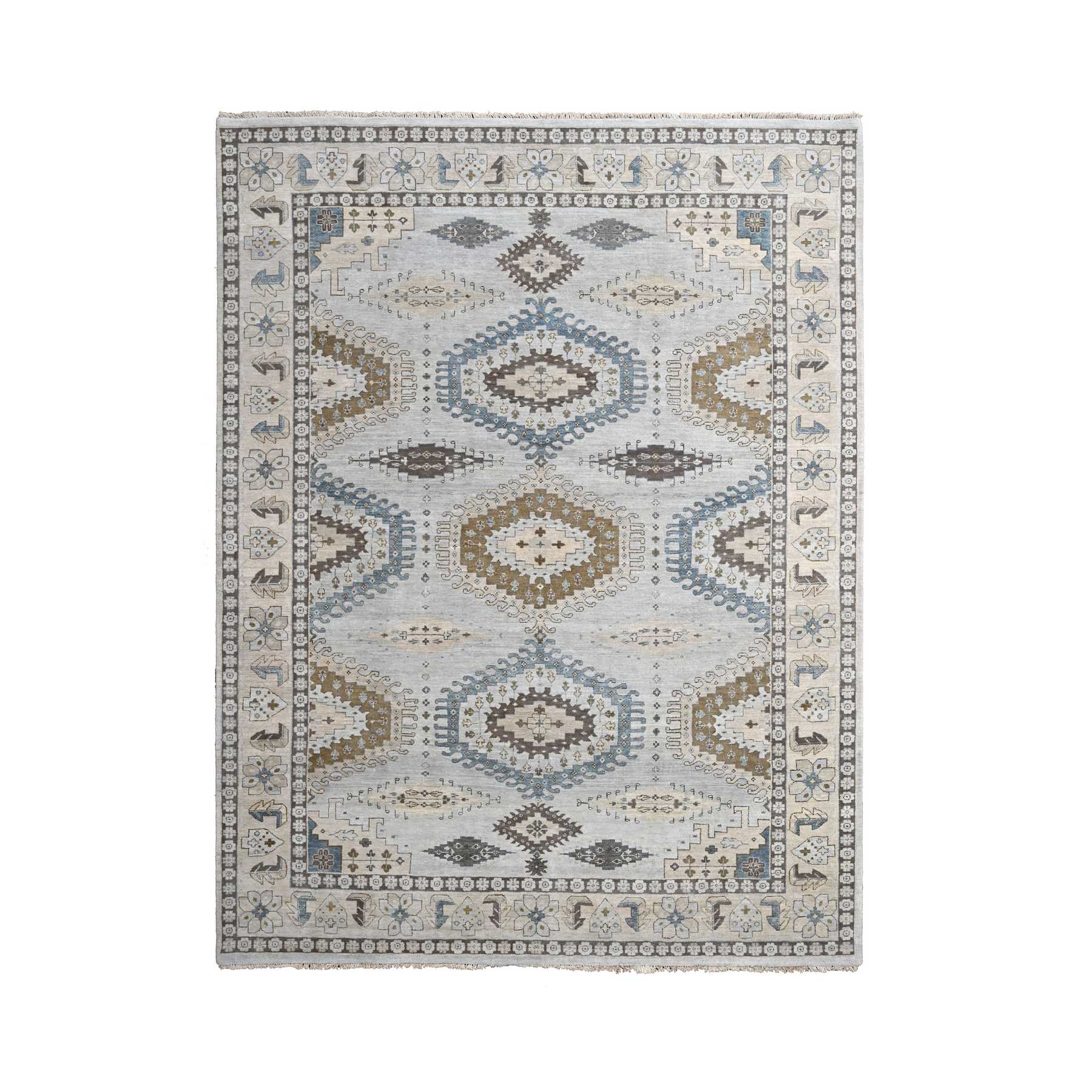 Tribal-Geometric-Hand-Knotted-Rug-423800