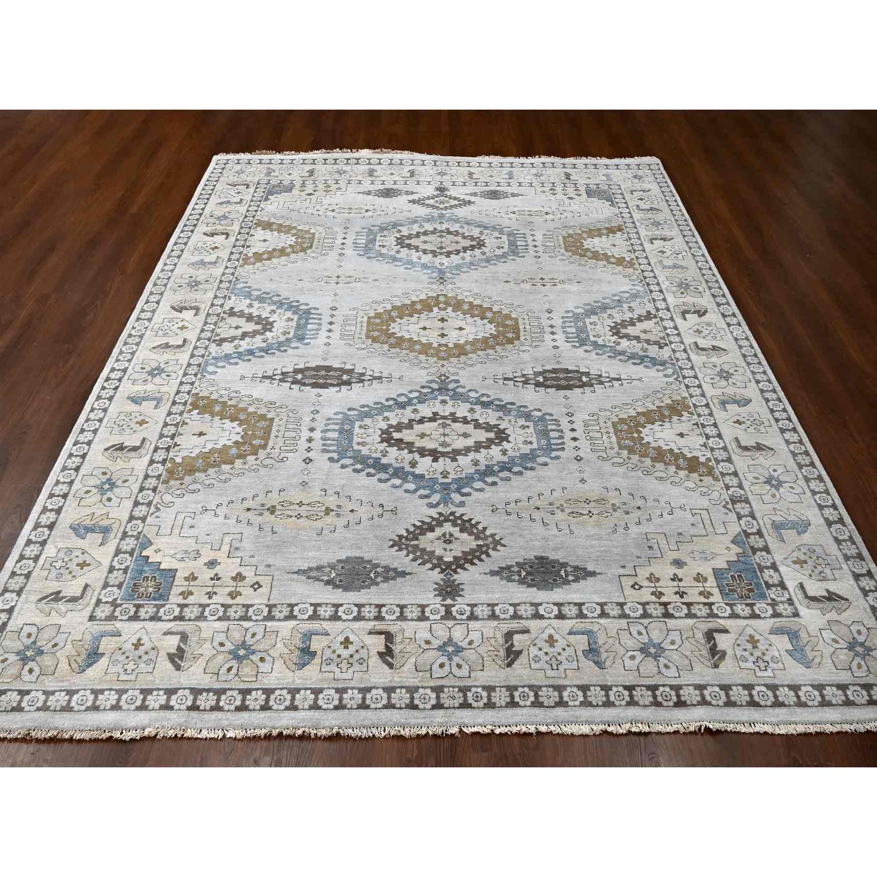 Tribal-Geometric-Hand-Knotted-Rug-423800