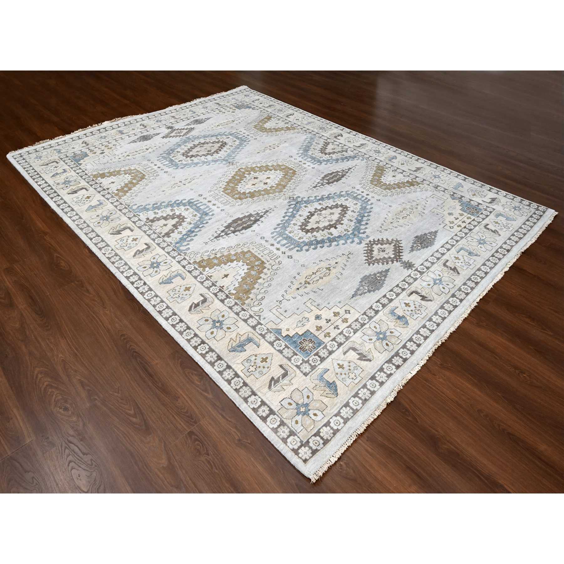Tribal-Geometric-Hand-Knotted-Rug-423800