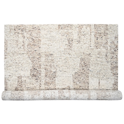 Earth Tone Colors, Soft and Vibrant Pile , Undyed Natural Abrash, Pure Wool, Tone on Tone,  Minimalist Design, Sustainable, Hand Knotted, Oversized Oriental Rug