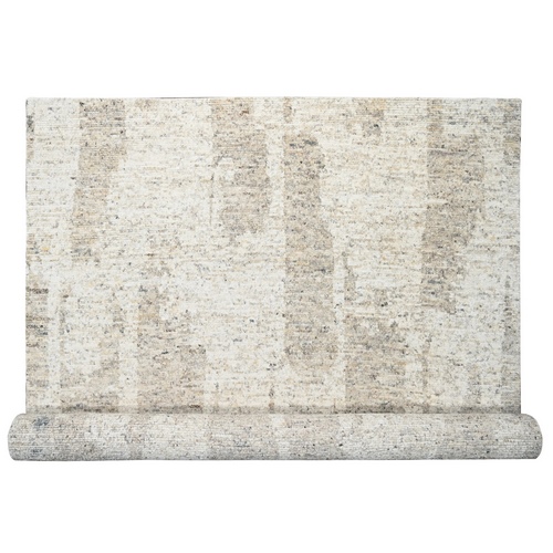 Earth Tone Colors, Organic Wool, Tone on Tone, Soft and Vibrant Pile , Sustainable, Undyed  Natural Abrash, Minimalist Design, Hand Knotted, Oversized Oriental Rug