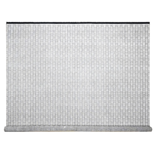 Sugar Swizzle White, Modern Textured Hand Loomed Roman Tile Design, Oriental Pure Wool Square 