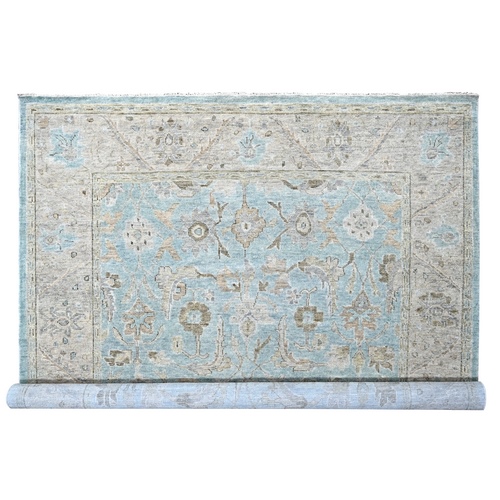 Moonmist Blue, Supple Collection, Oushak All Over Design, Tone On Tone, Soft Velvety Wool, Hand Knotted Vegetable Dyes, Oversized Oriental Rug