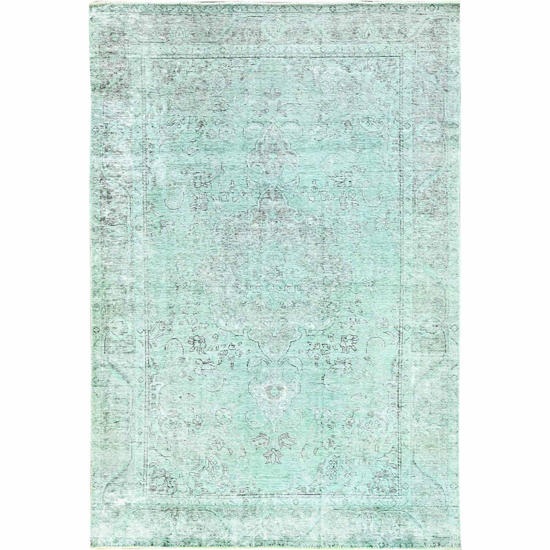 Overdyed-Vintage-Hand-Knotted-Rug-426990