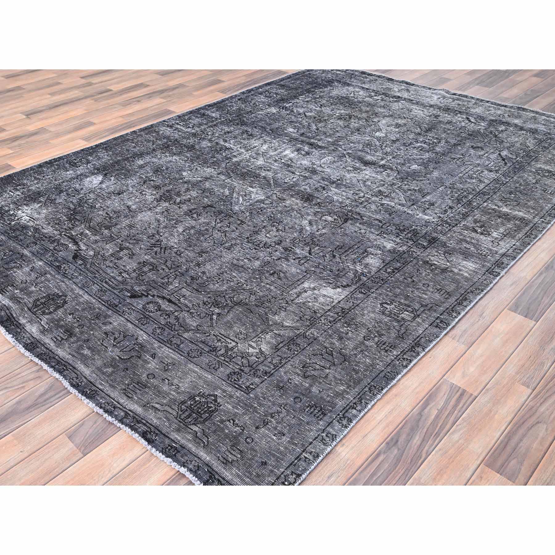 Overdyed-Vintage-Hand-Knotted-Rug-426995