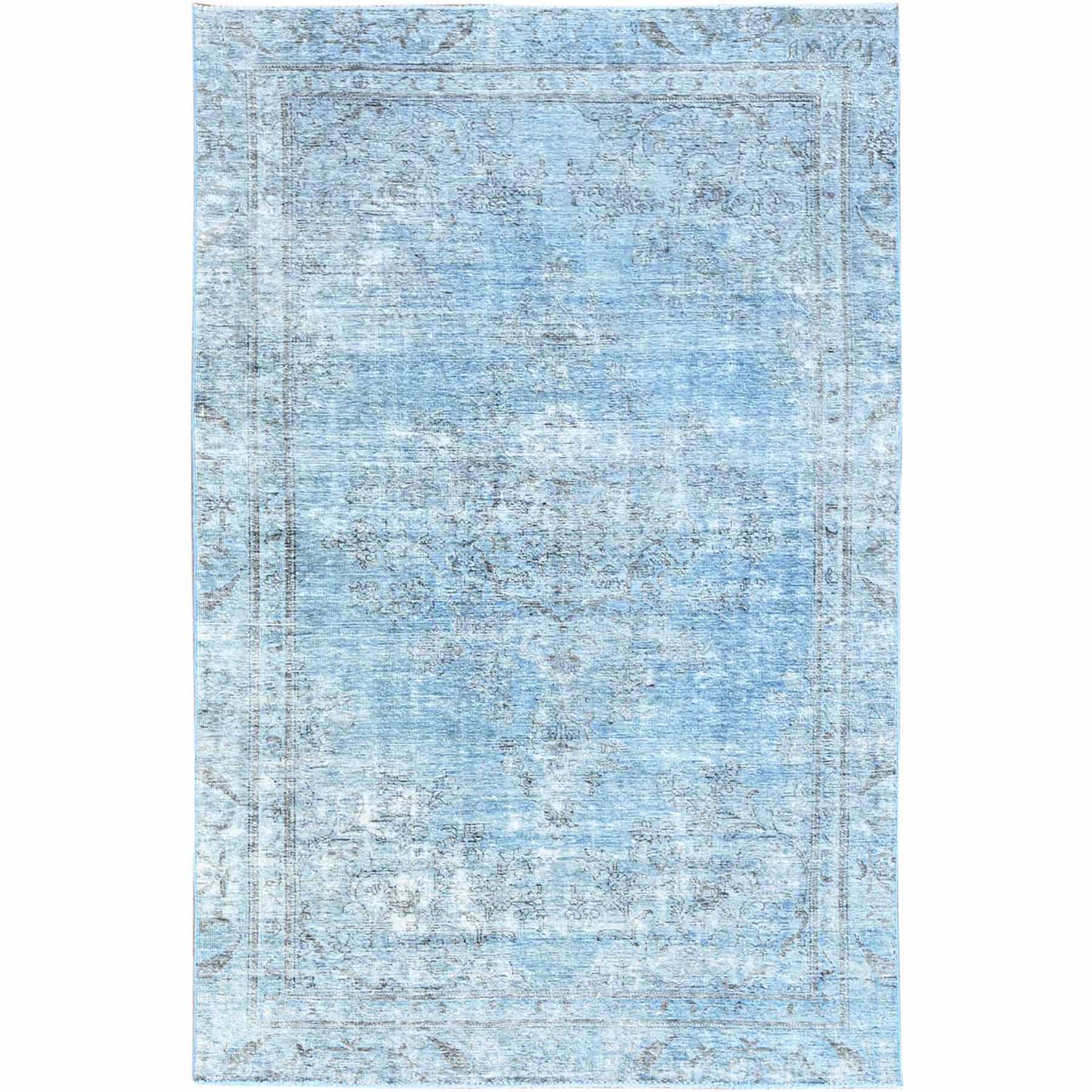 Overdyed-Vintage-Hand-Knotted-Rug-427025