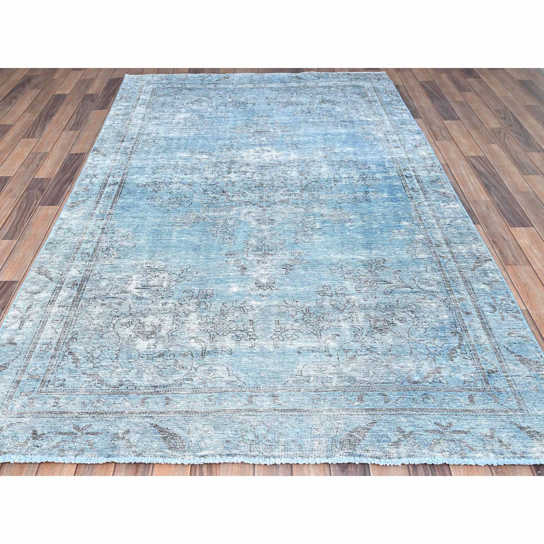 Overdyed-Vintage-Hand-Knotted-Rug-427025