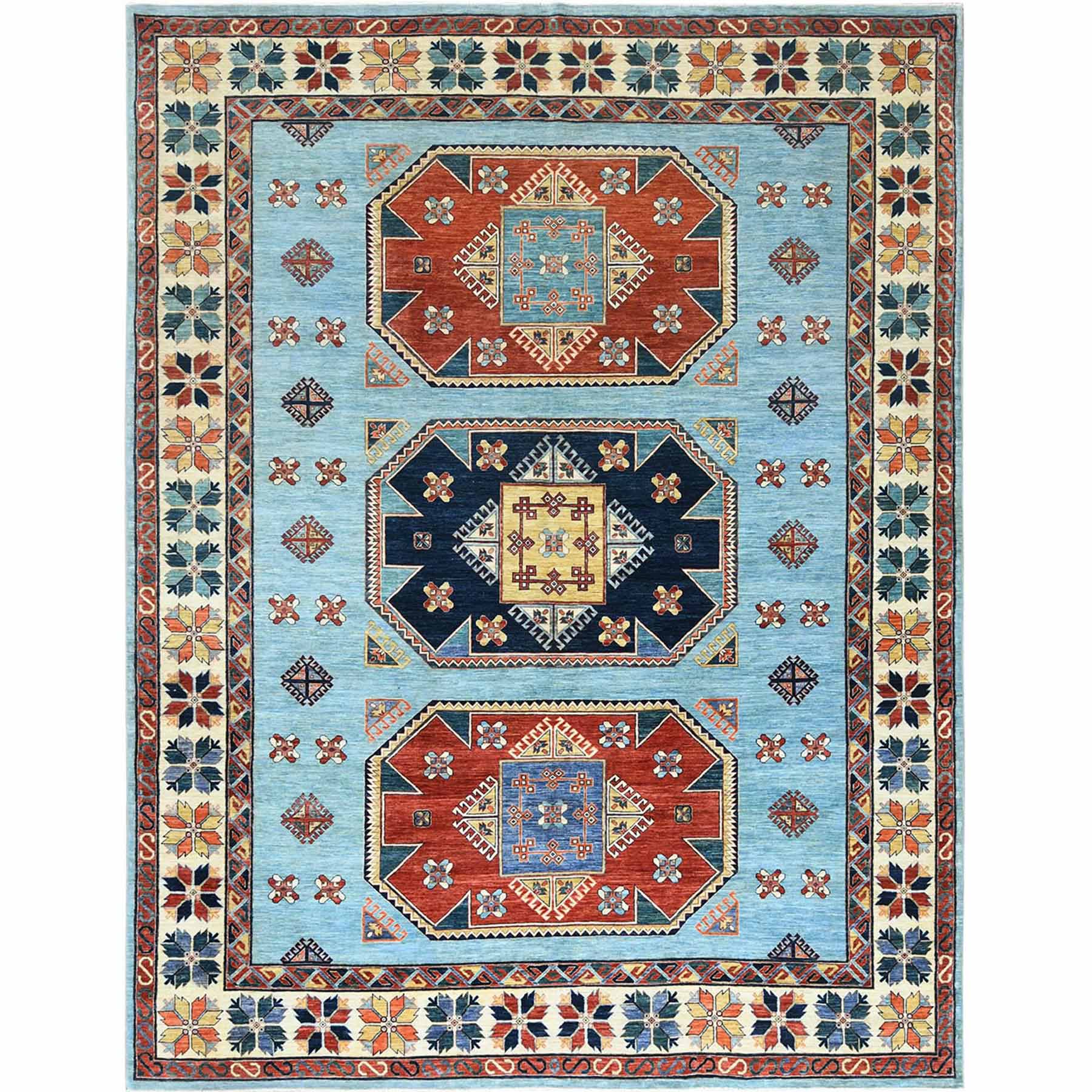 Tribal-Geometric-Hand-Knotted-Rug-425170