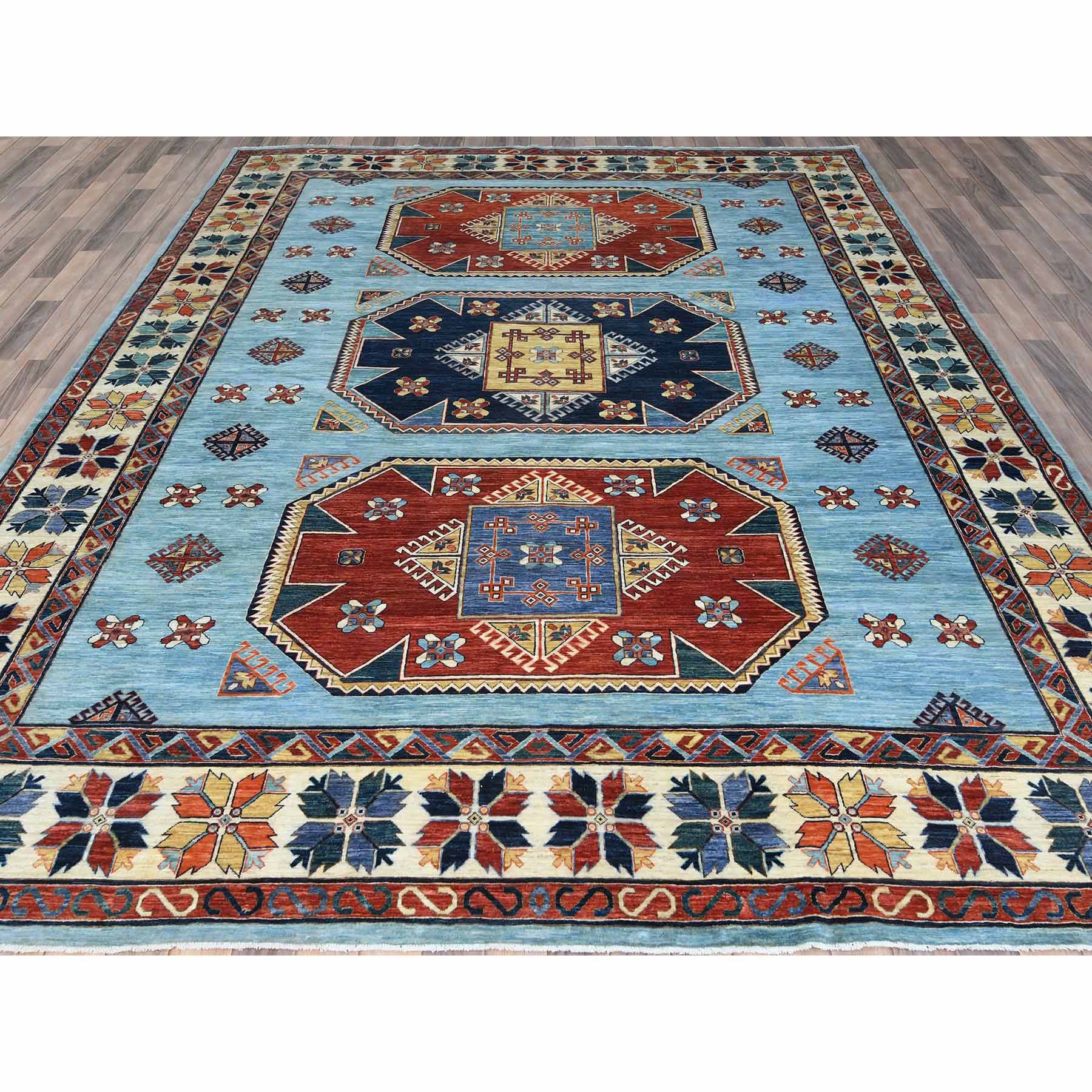 Tribal-Geometric-Hand-Knotted-Rug-425170