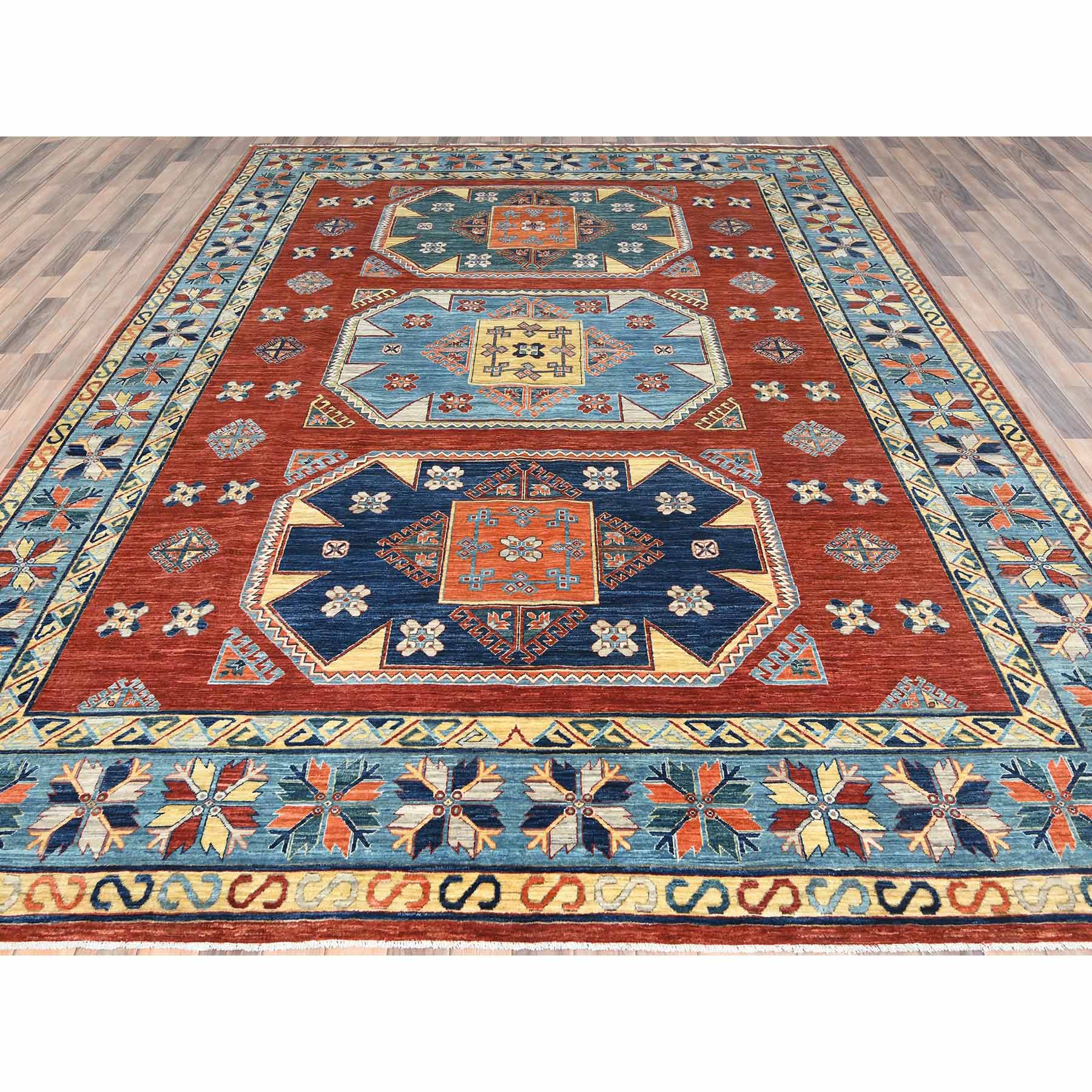 Tribal-Geometric-Hand-Knotted-Rug-426495