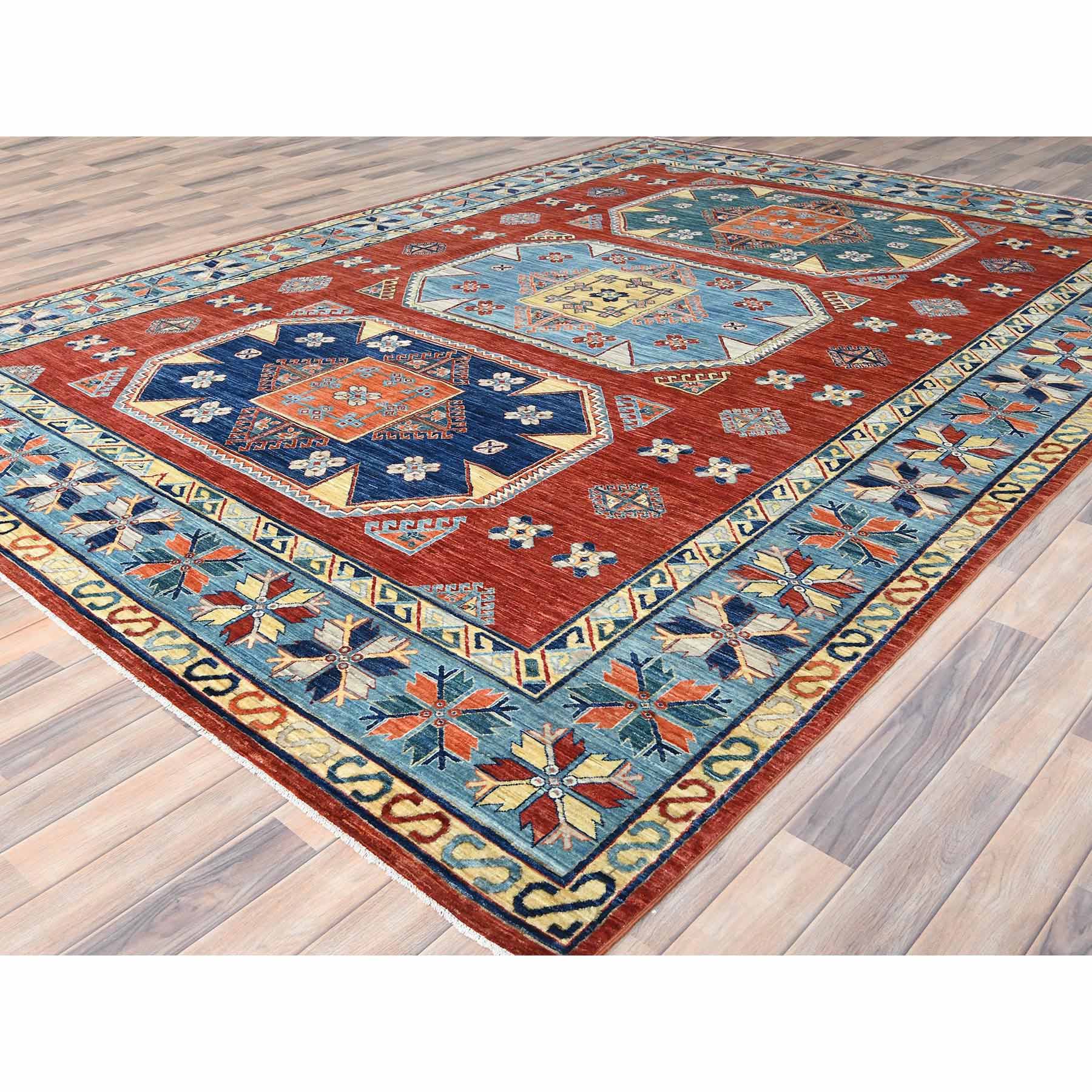 Tribal-Geometric-Hand-Knotted-Rug-426495