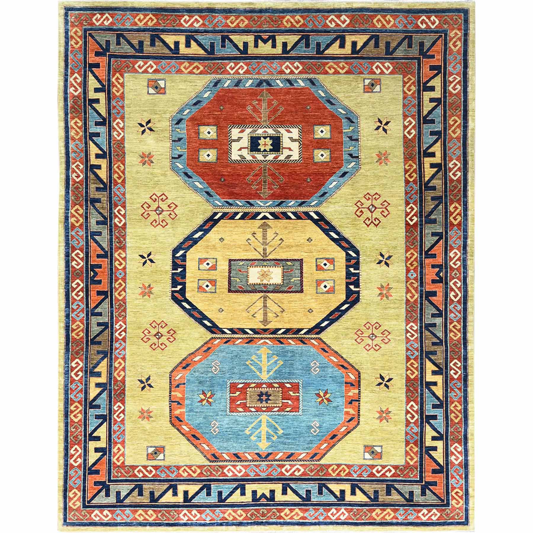 Tribal-Geometric-Hand-Knotted-Rug-426545