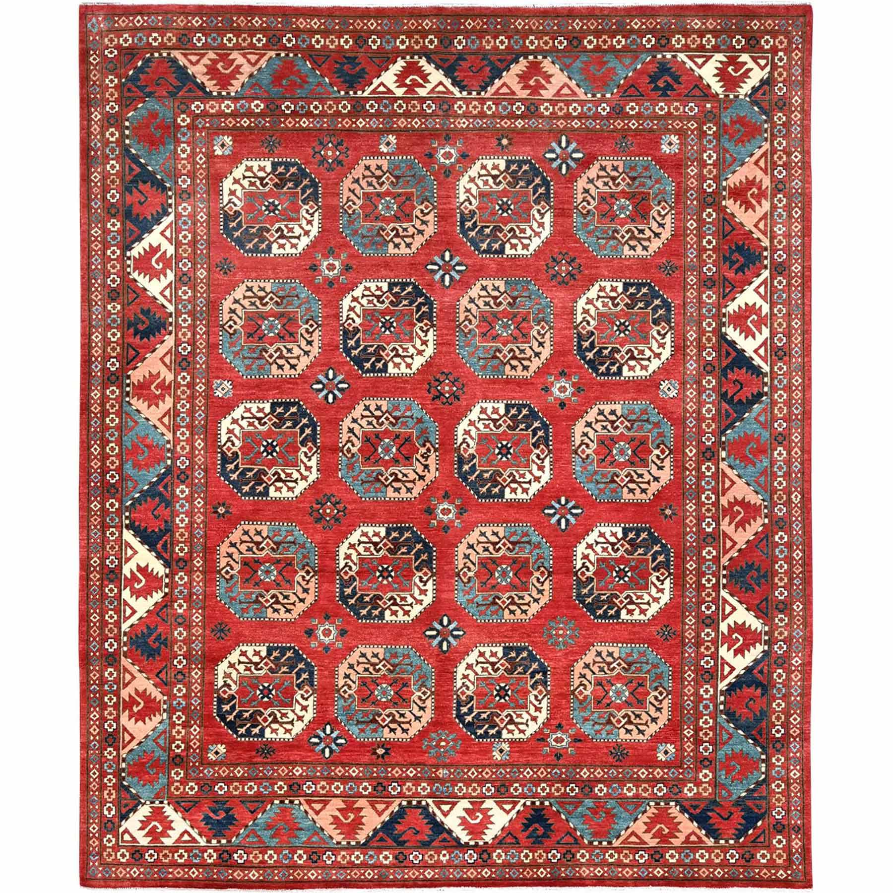 Tribal-Geometric-Hand-Knotted-Rug-427080