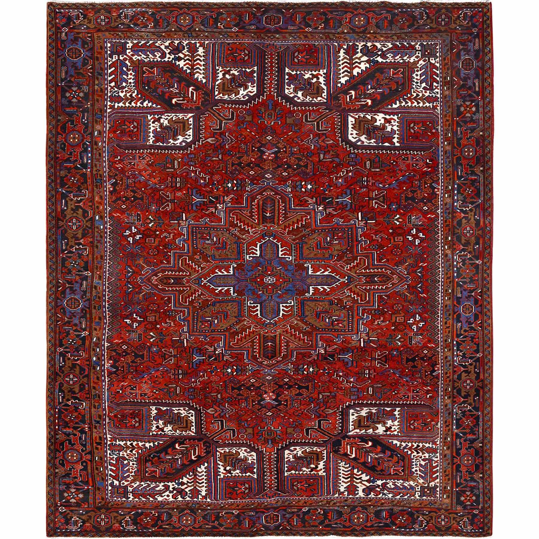 Heriz-Hand-Knotted-Rug-428365