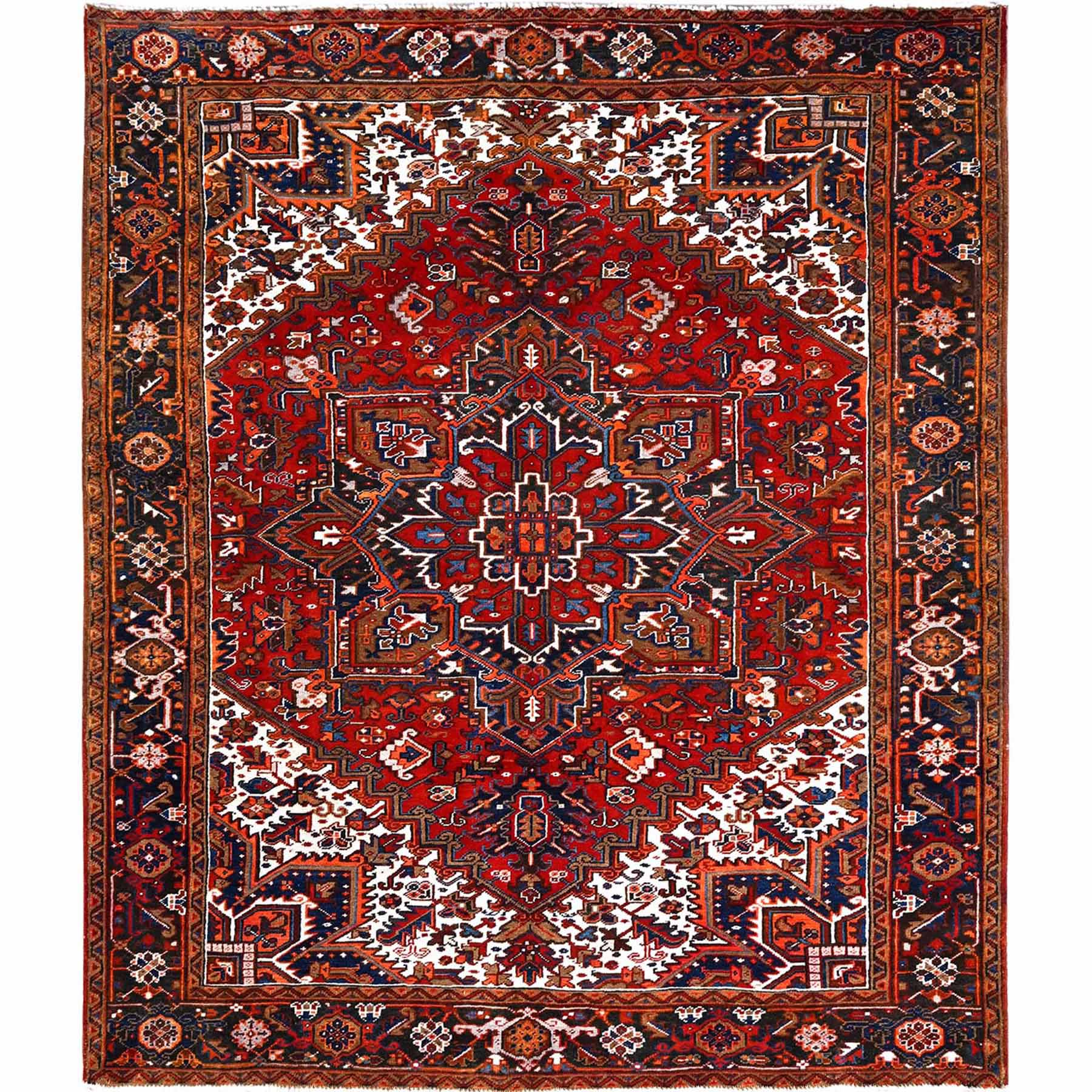 Heriz-Hand-Knotted-Rug-428405