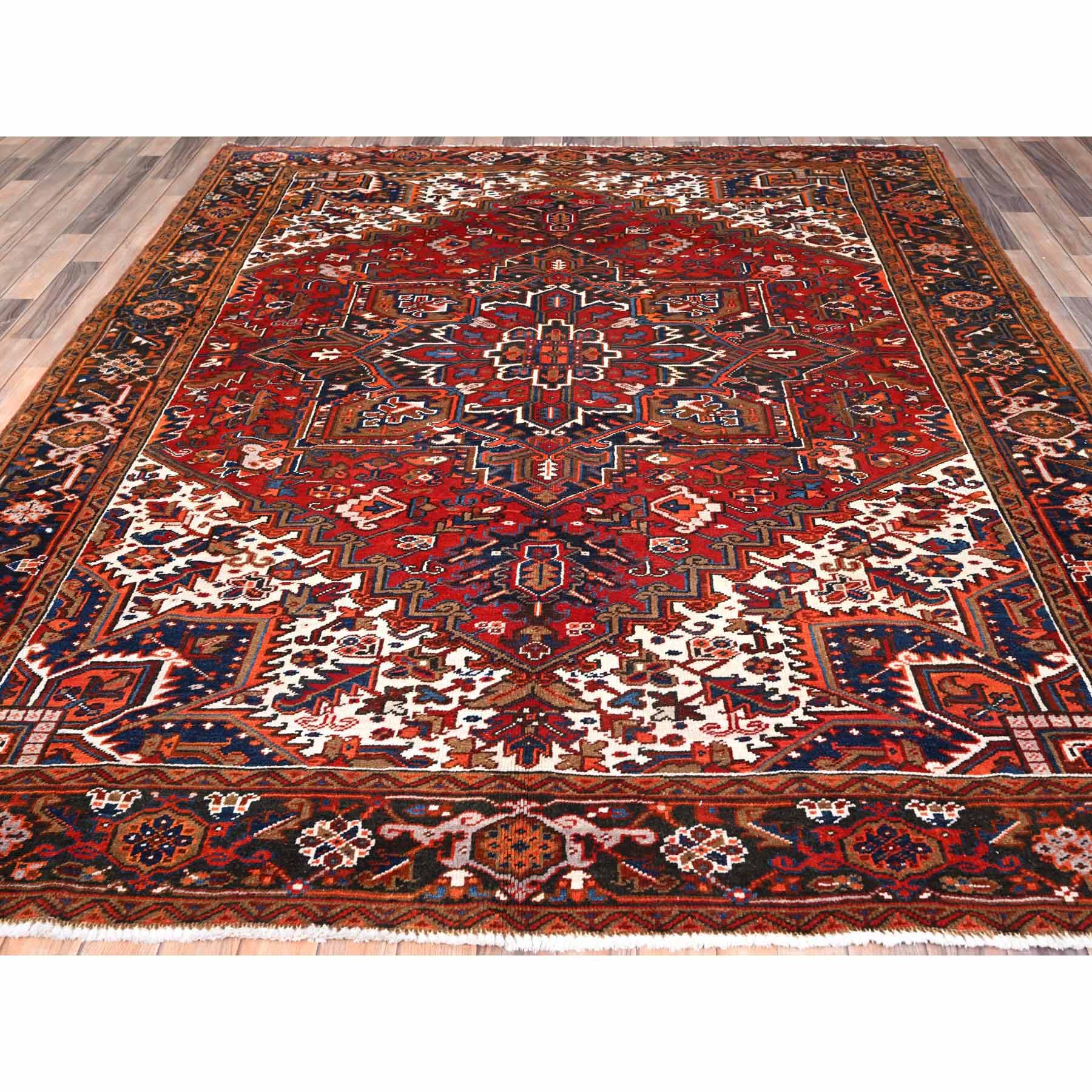 Heriz-Hand-Knotted-Rug-428405