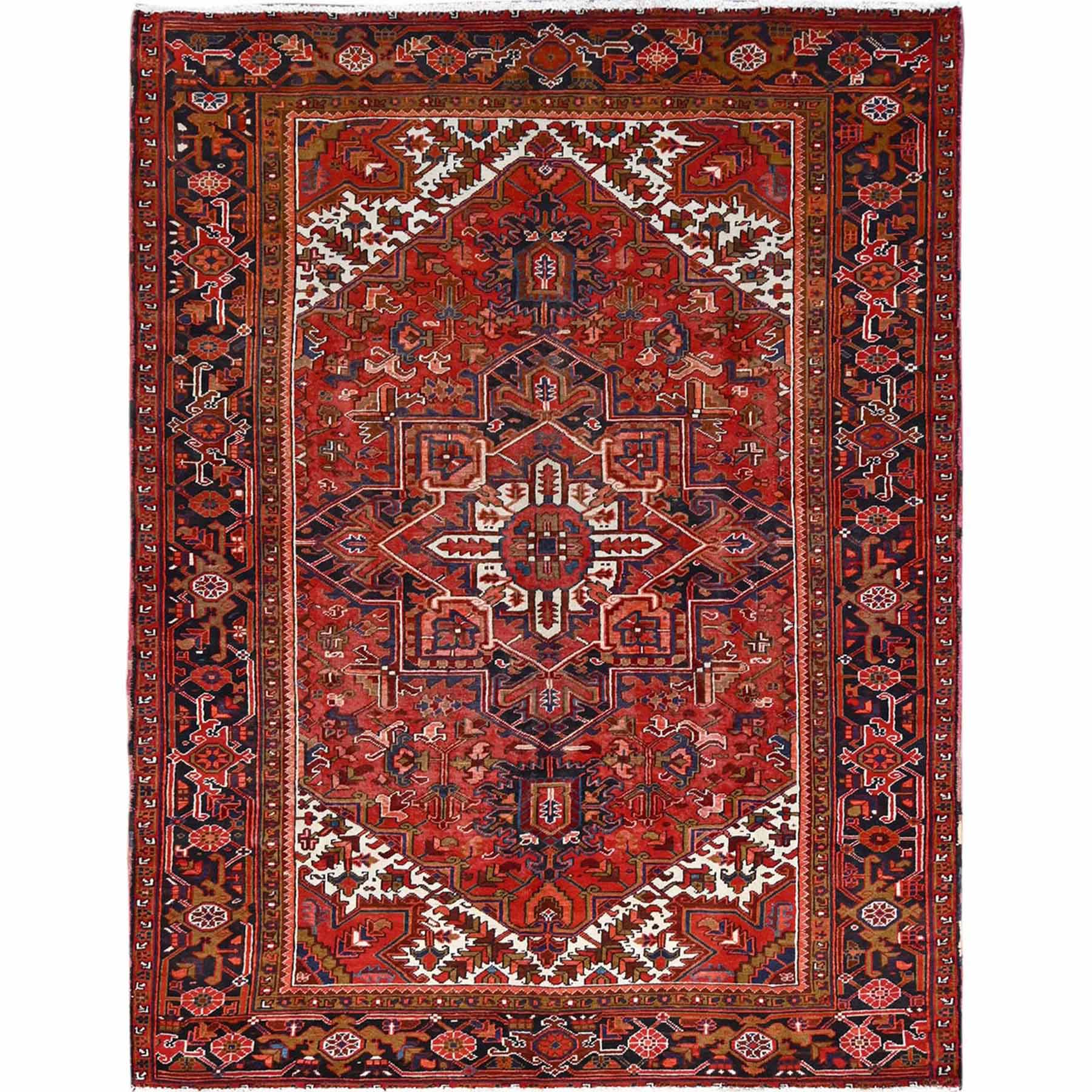 Heriz-Hand-Knotted-Rug-429505