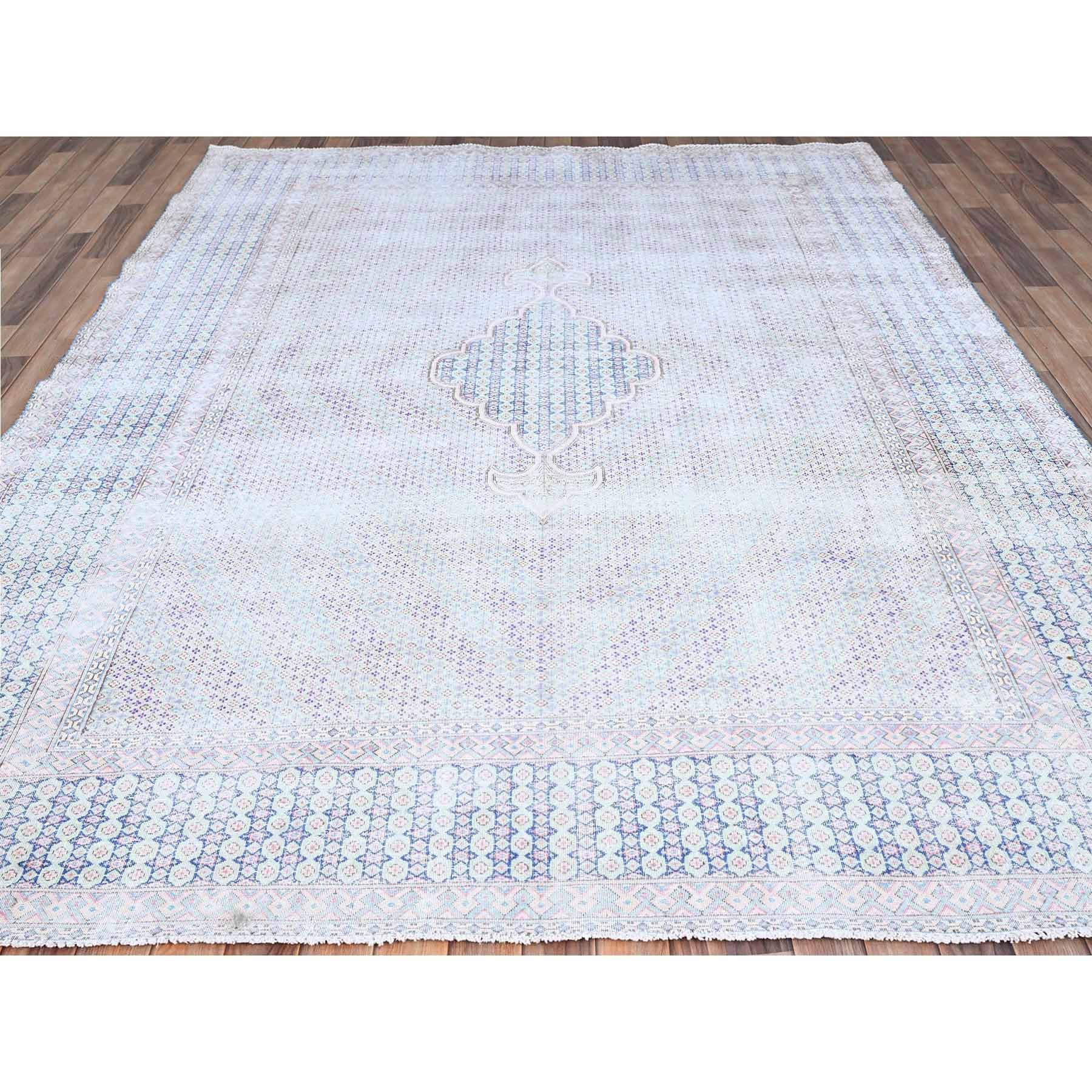 Overdyed-Vintage-Hand-Knotted-Rug-427655