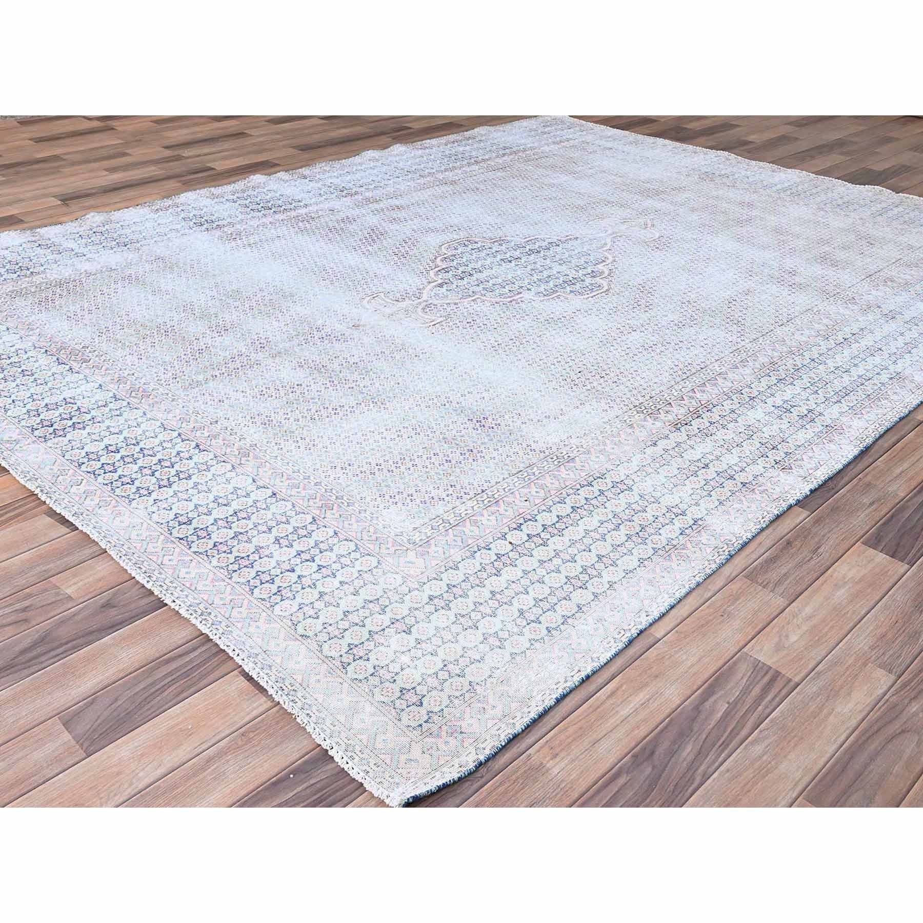 Overdyed-Vintage-Hand-Knotted-Rug-427655