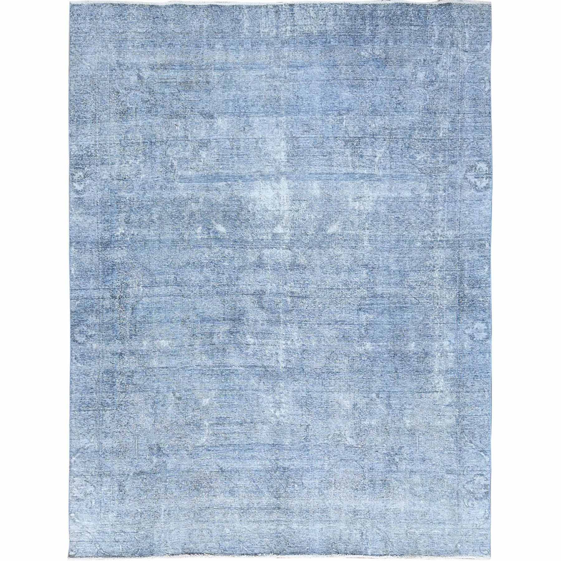 Overdyed-Vintage-Hand-Knotted-Rug-427695