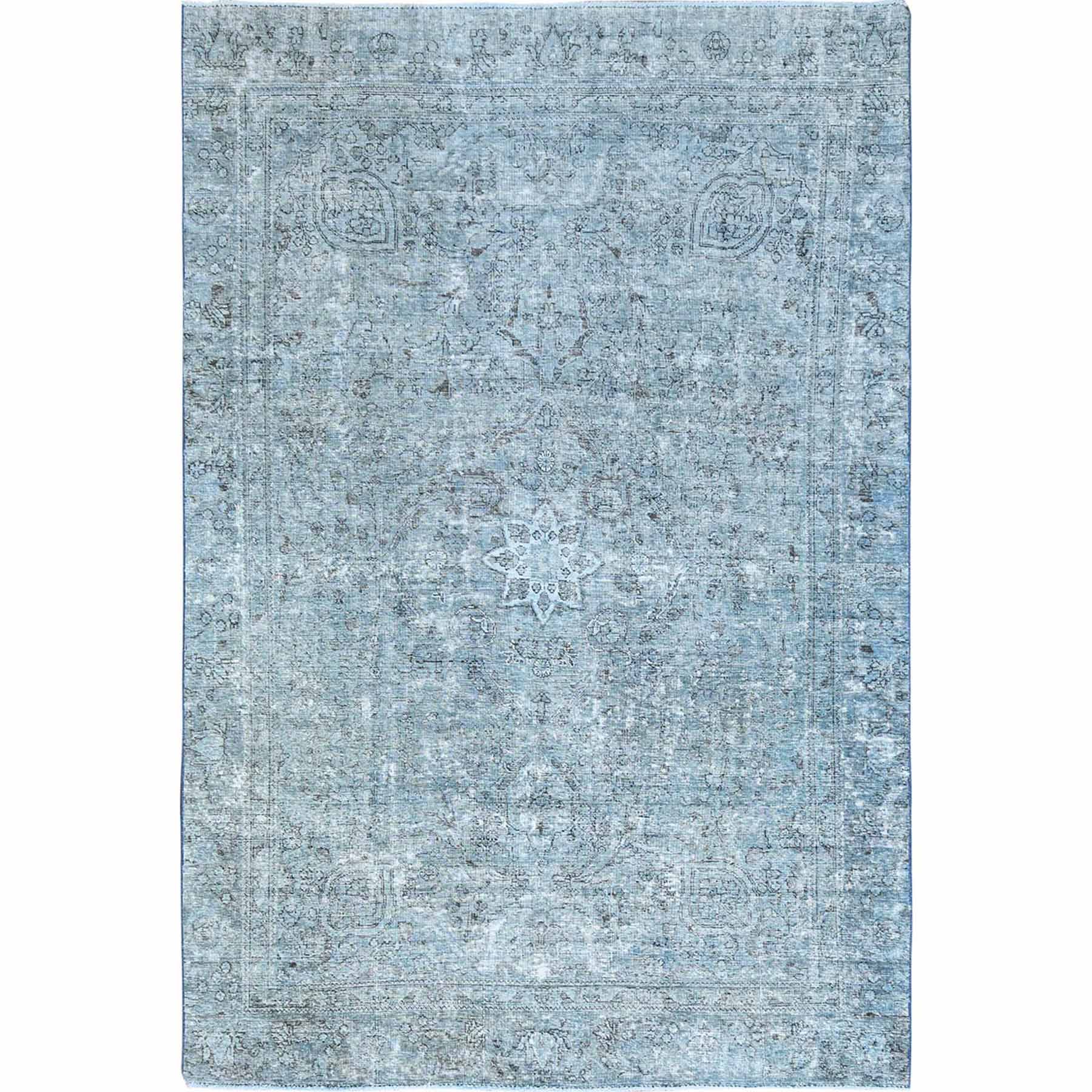 Overdyed-Vintage-Hand-Knotted-Rug-427700