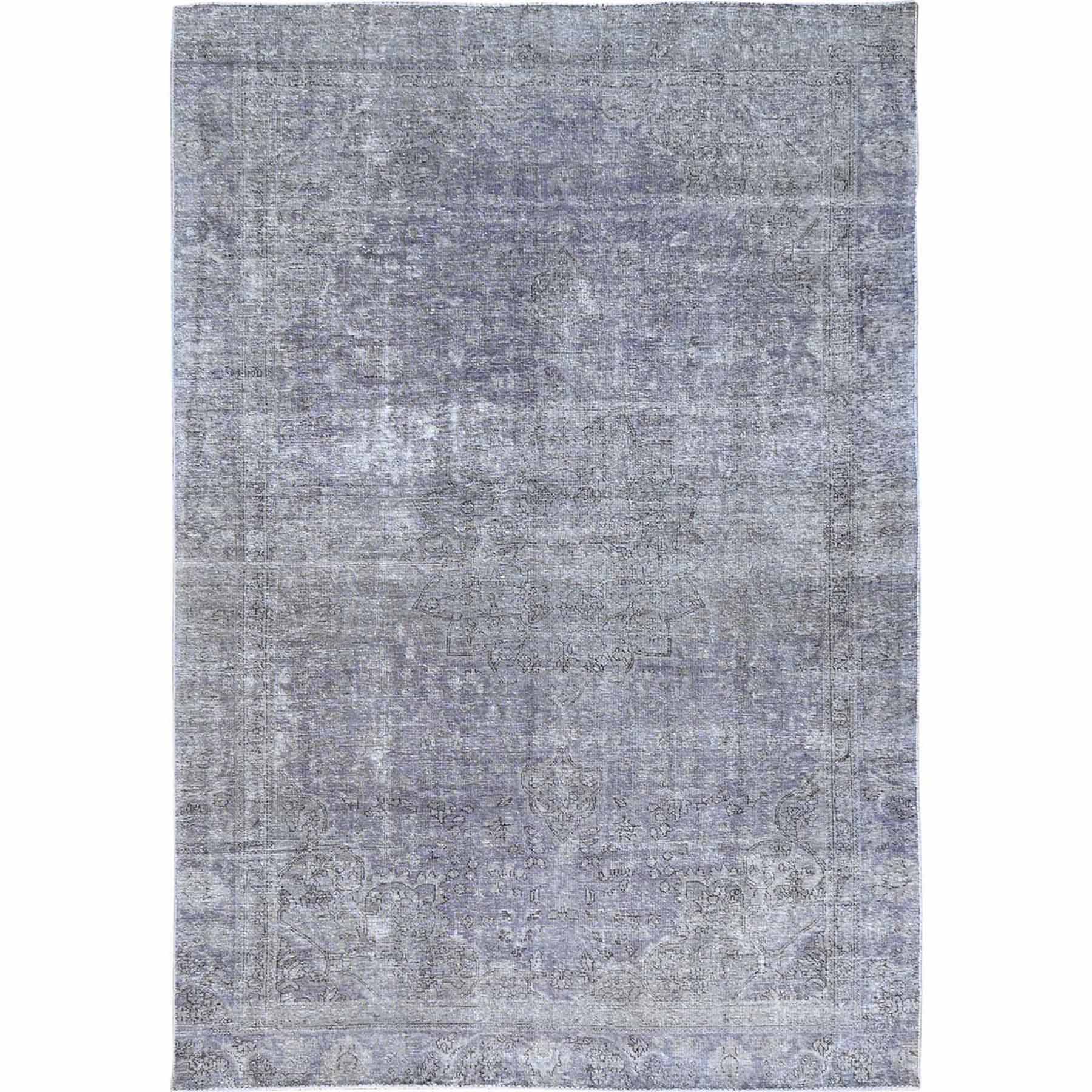 Overdyed-Vintage-Hand-Knotted-Rug-427705