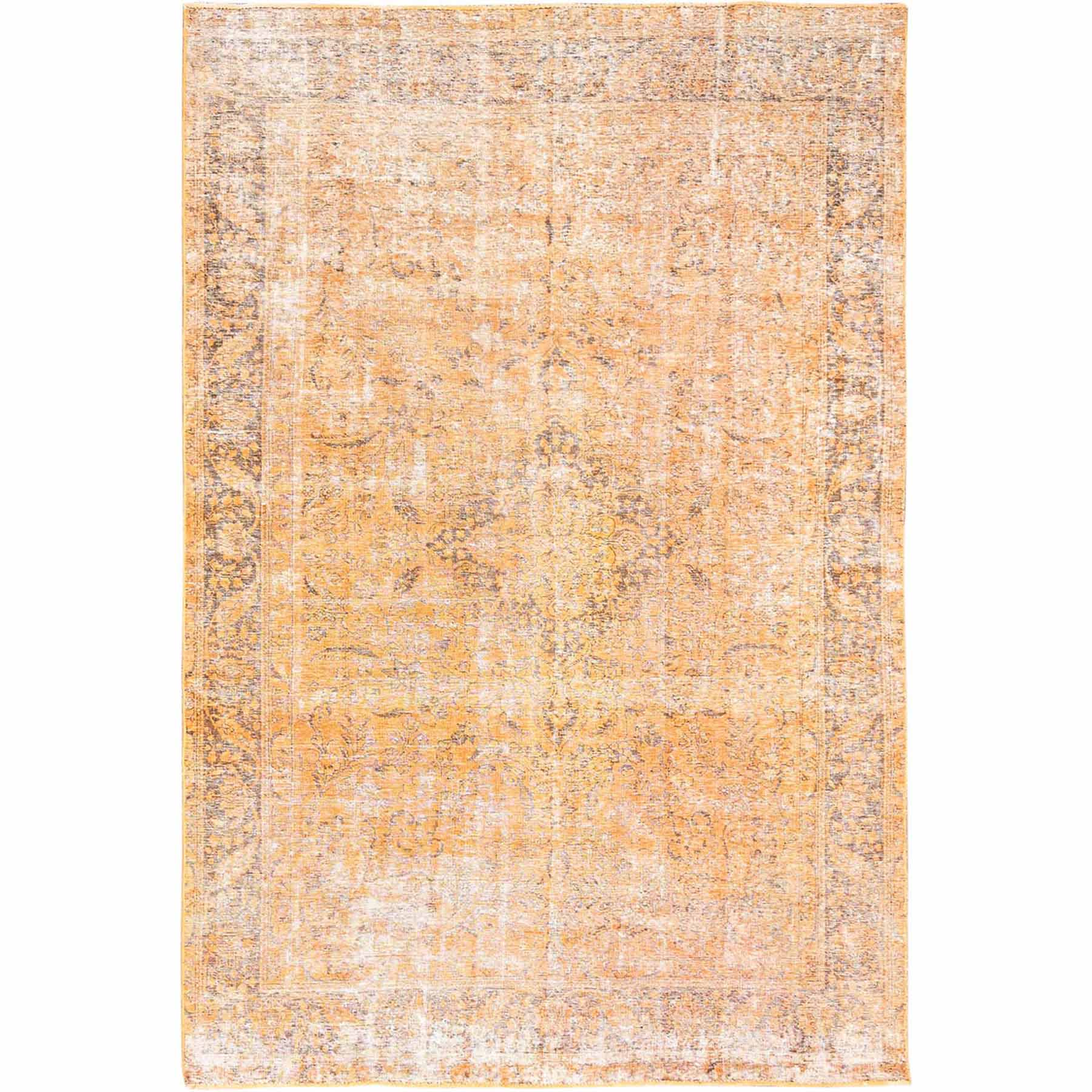 Overdyed-Vintage-Hand-Knotted-Rug-427710
