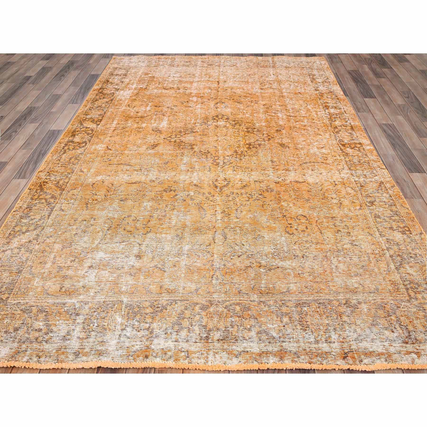 Overdyed-Vintage-Hand-Knotted-Rug-427710
