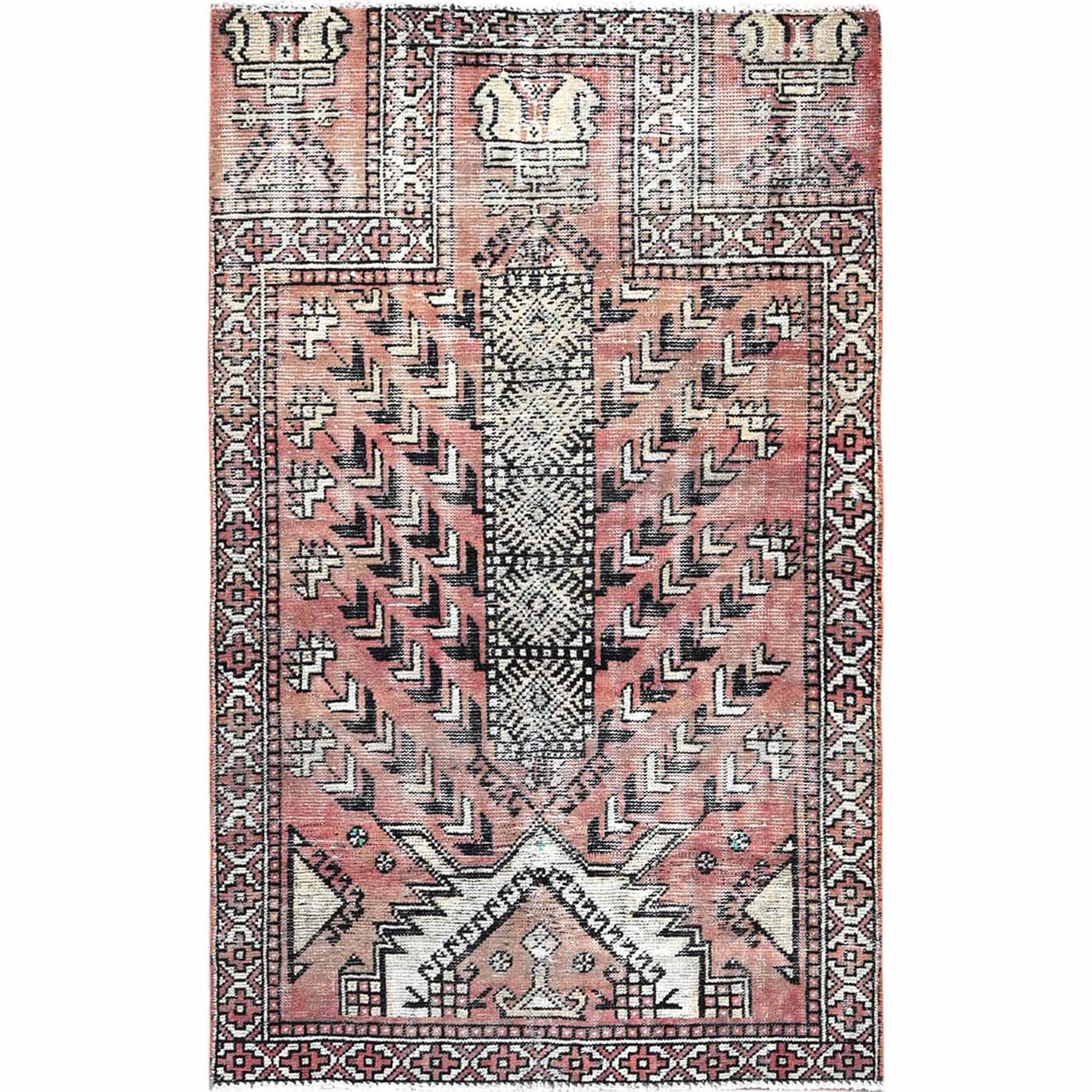 Overdyed-Vintage-Hand-Knotted-Rug-429870
