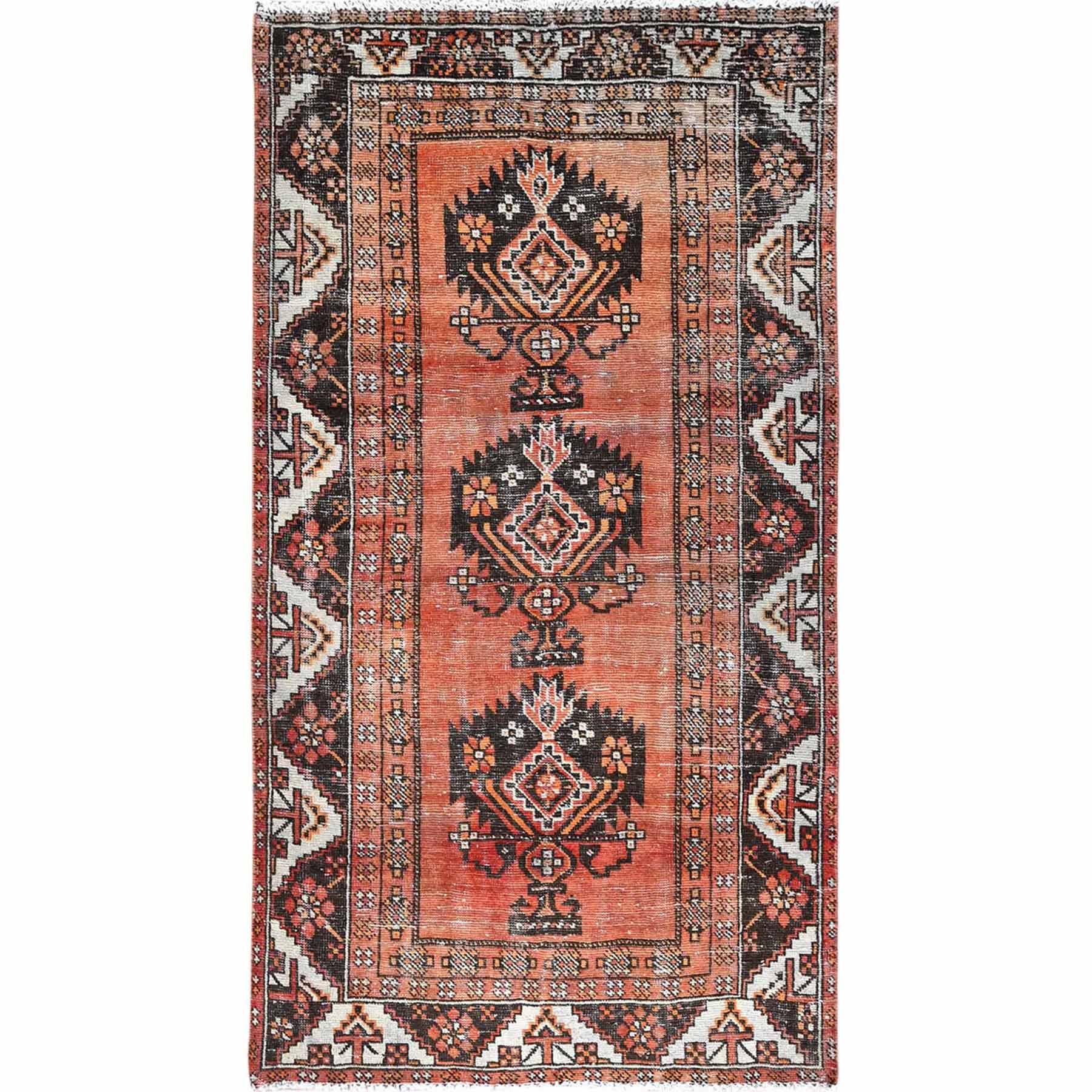 Overdyed-Vintage-Hand-Knotted-Rug-429875
