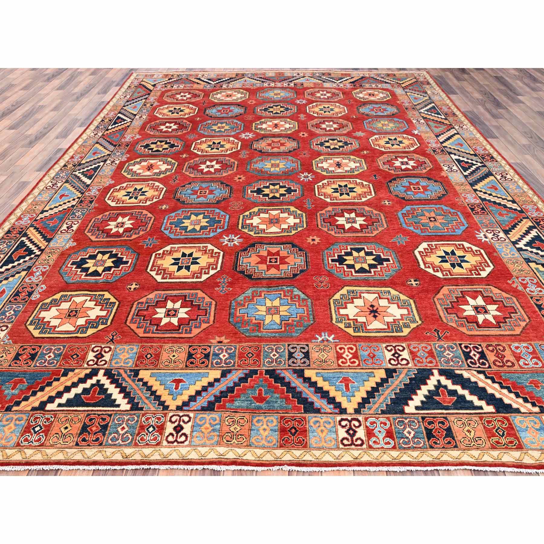 Tribal-Geometric-Hand-Knotted-Rug-427950