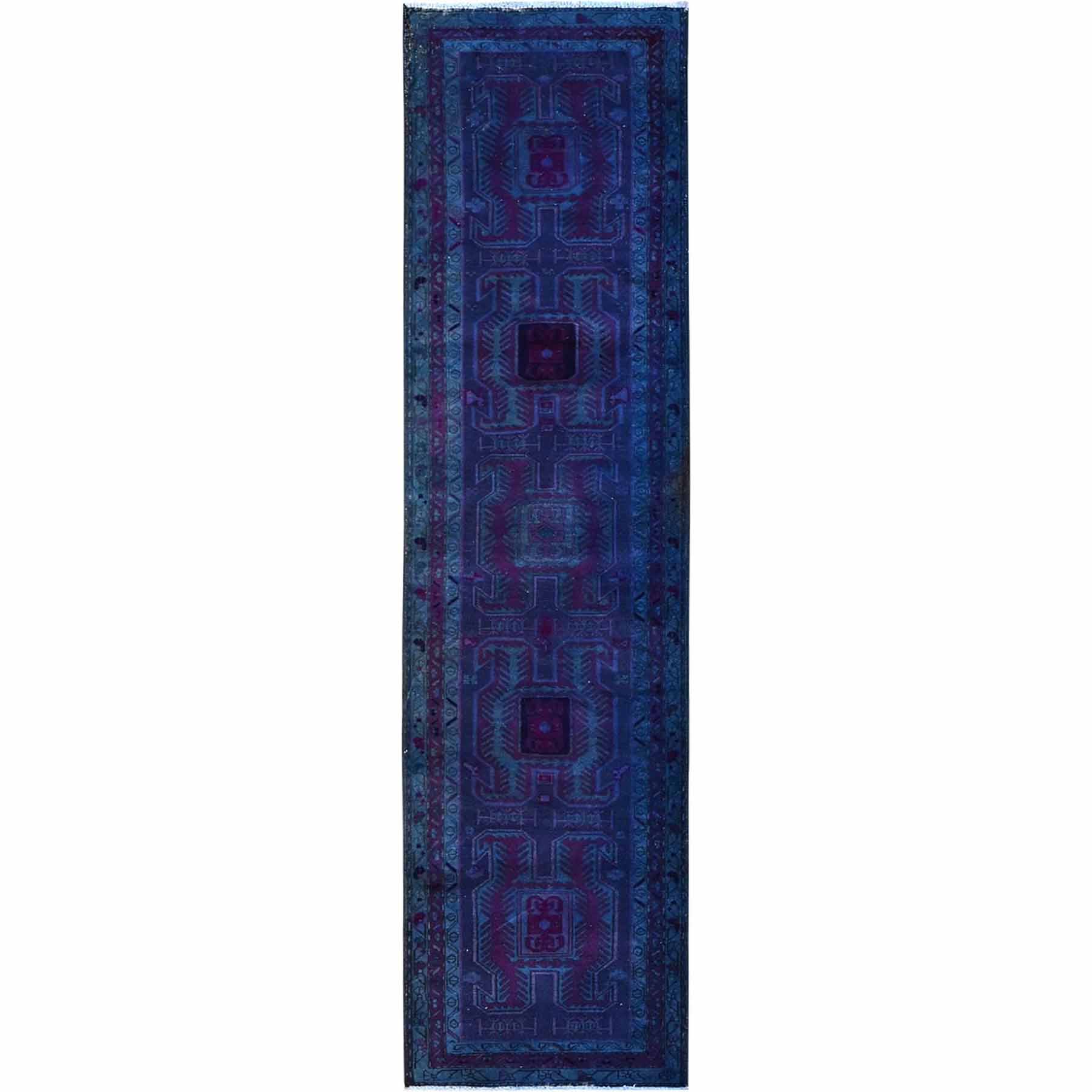 Overdyed-Vintage-Hand-Knotted-Rug-430045