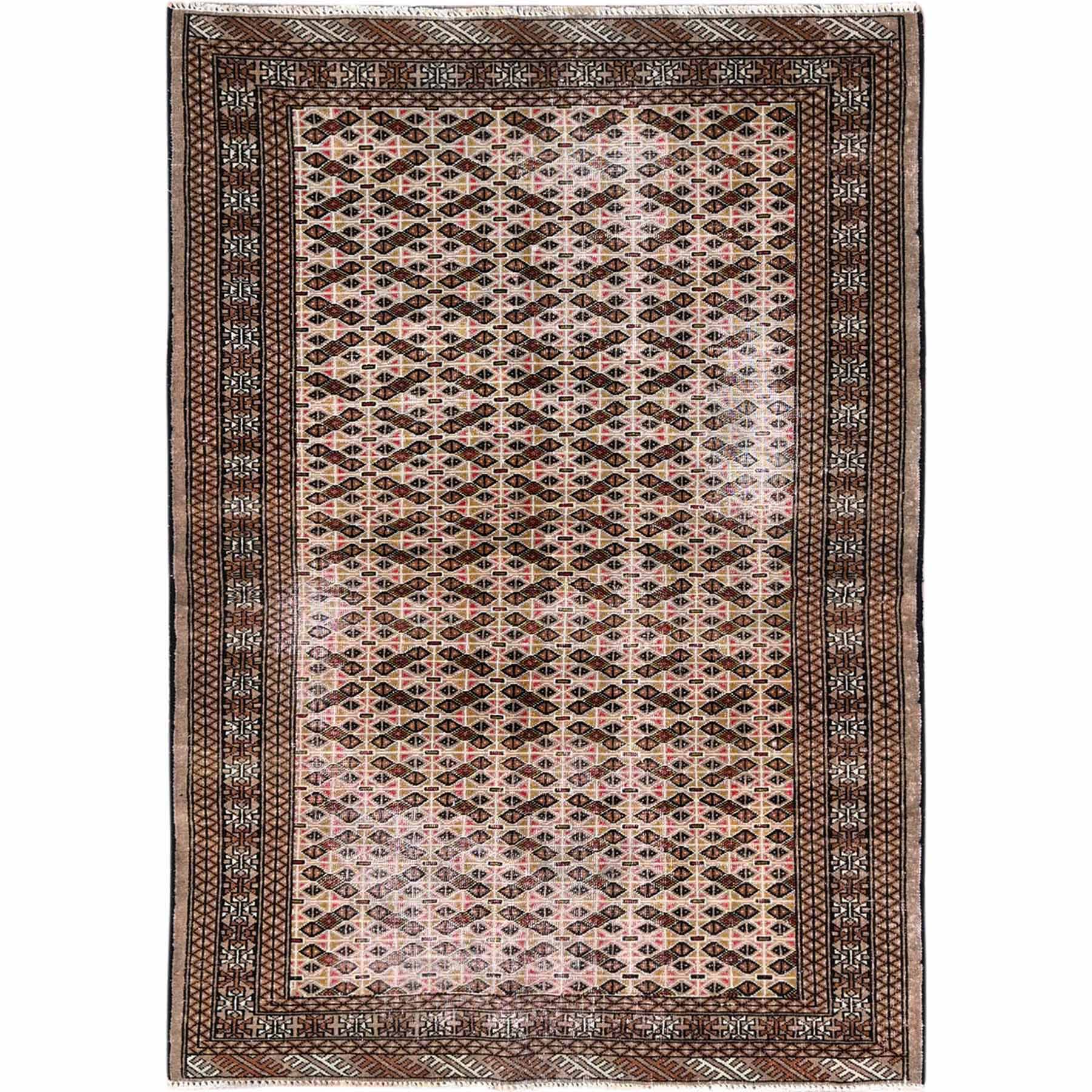 Overdyed-Vintage-Hand-Knotted-Rug-430250