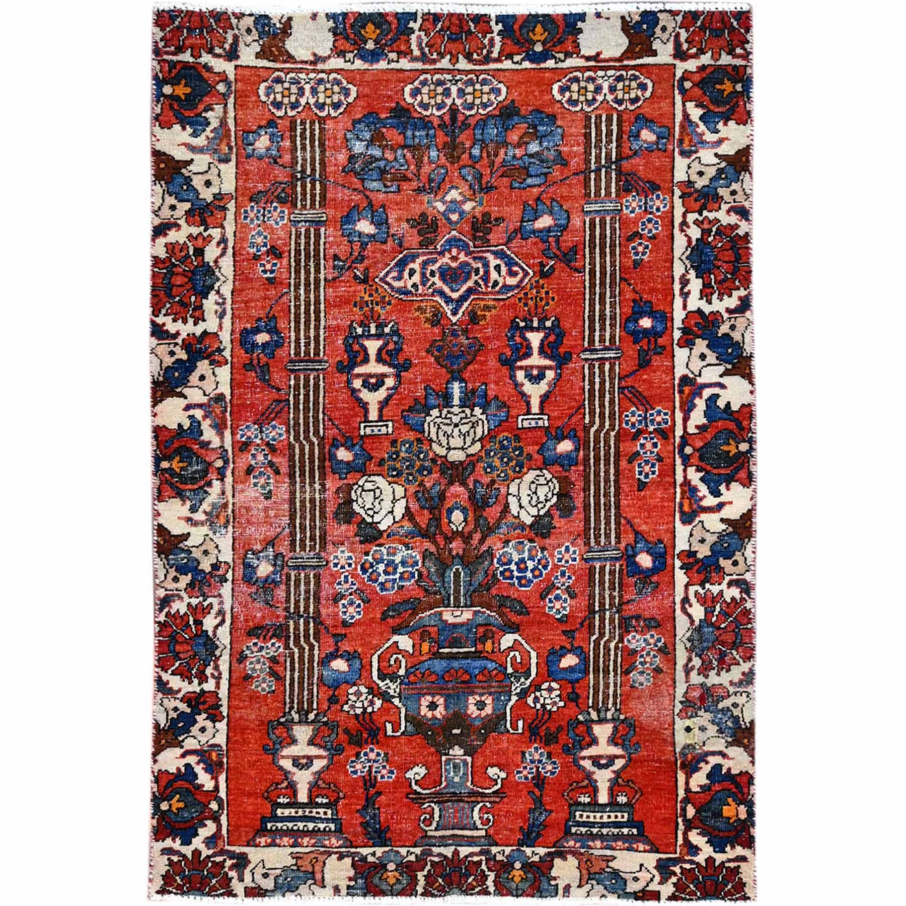 Overdyed-Vintage-Hand-Knotted-Rug-430270