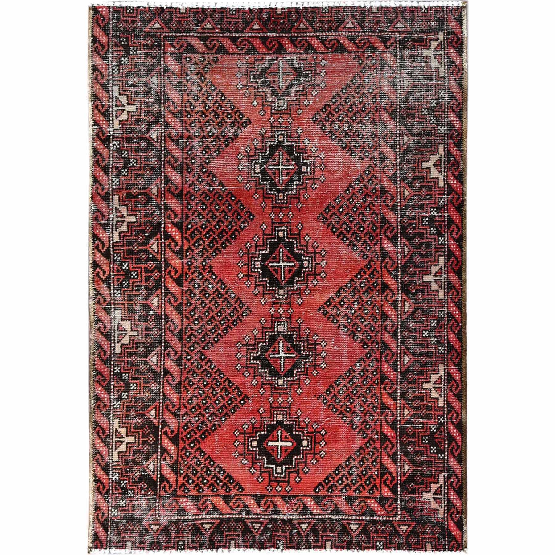 Overdyed-Vintage-Hand-Knotted-Rug-430280