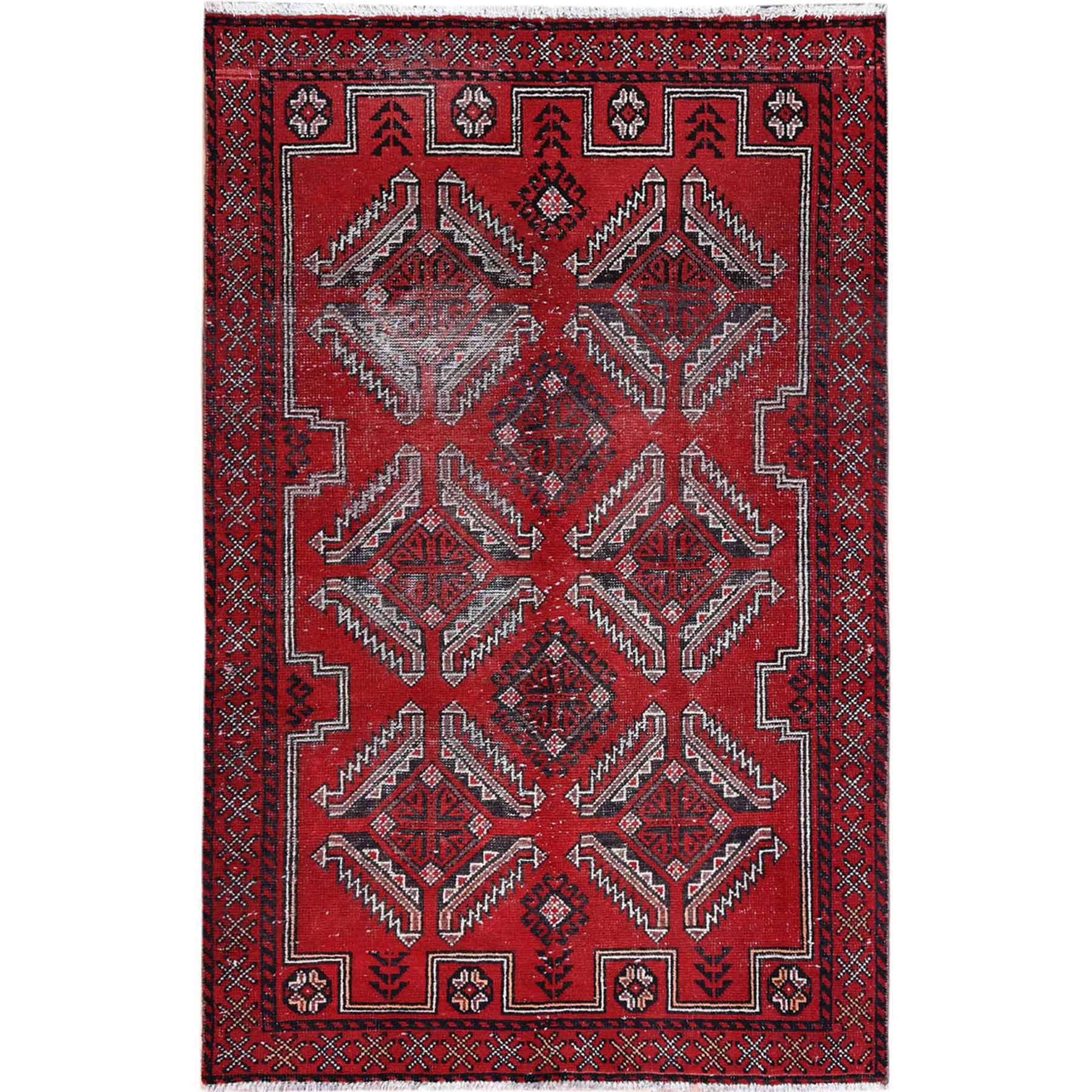 Overdyed-Vintage-Hand-Knotted-Rug-430340
