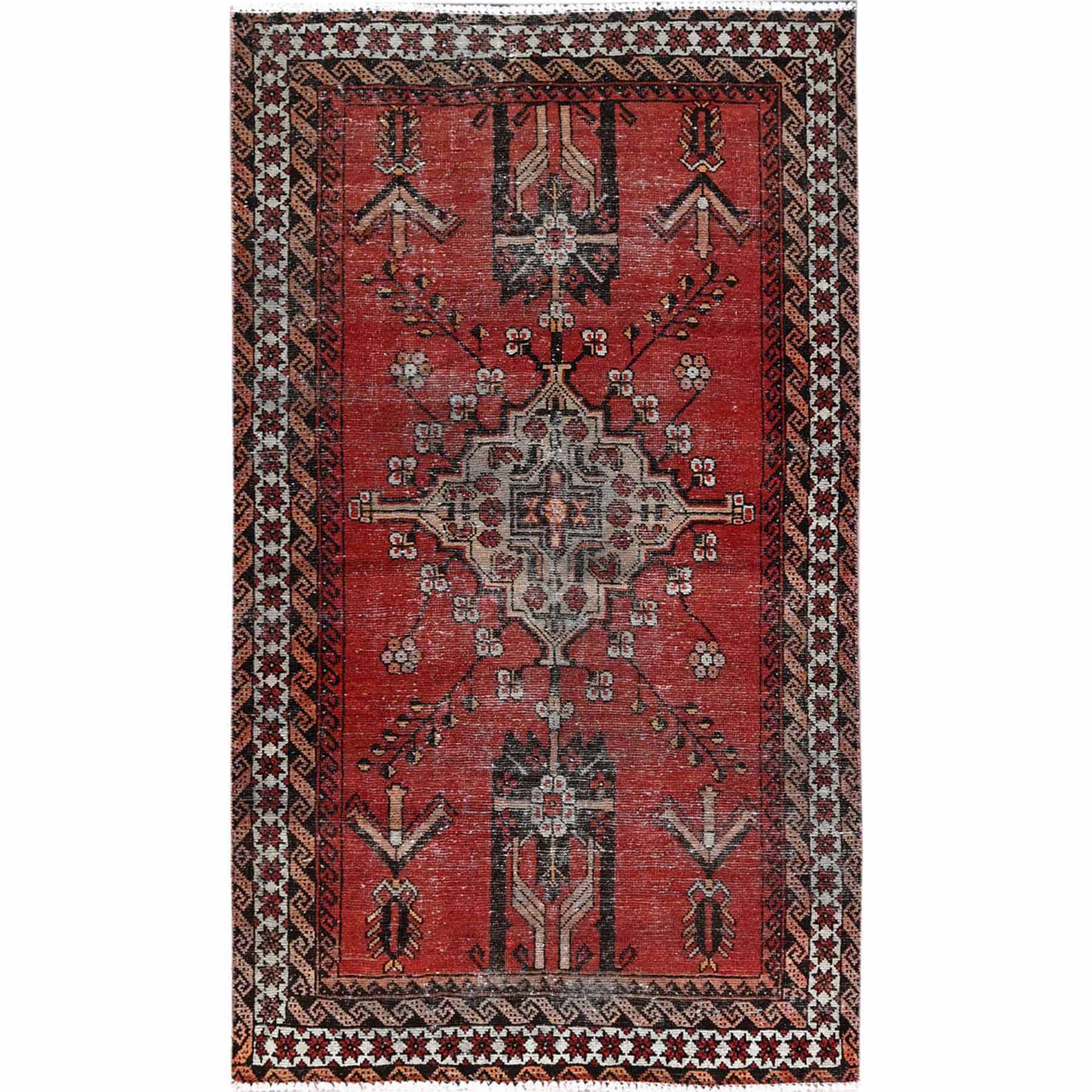 Overdyed-Vintage-Hand-Knotted-Rug-430345