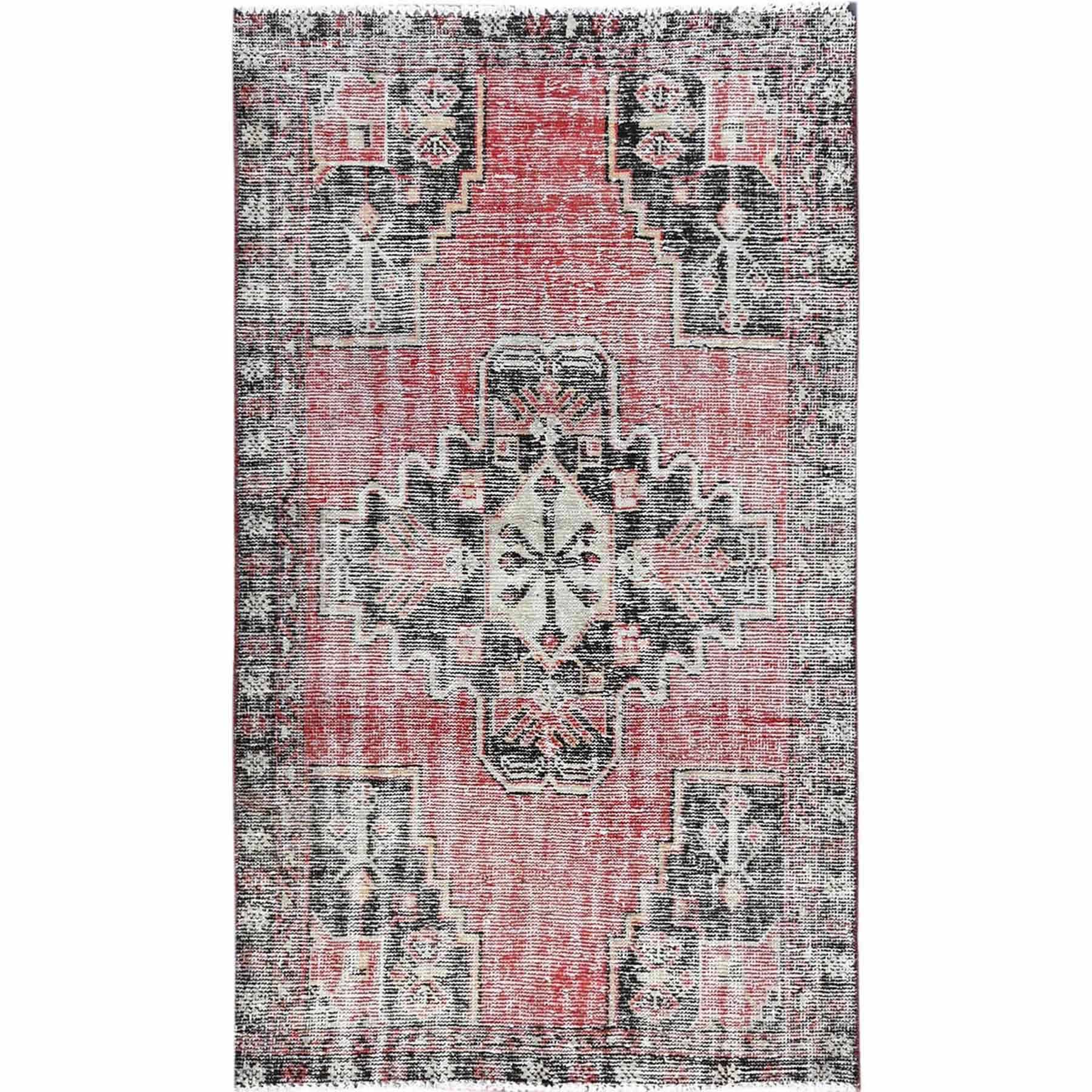 Overdyed-Vintage-Hand-Knotted-Rug-430350