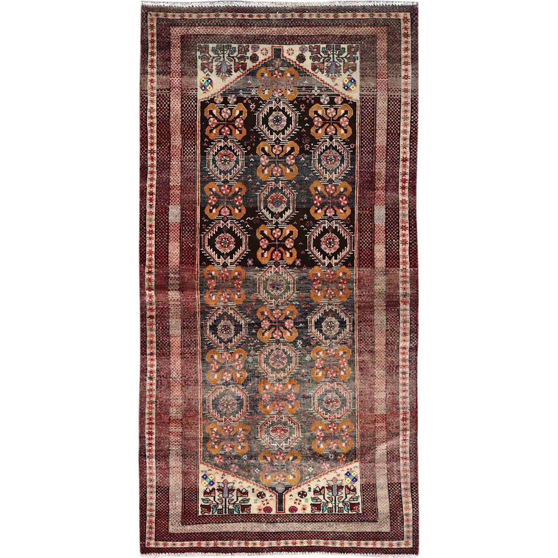 Overdyed-Vintage-Hand-Knotted-Rug-430355