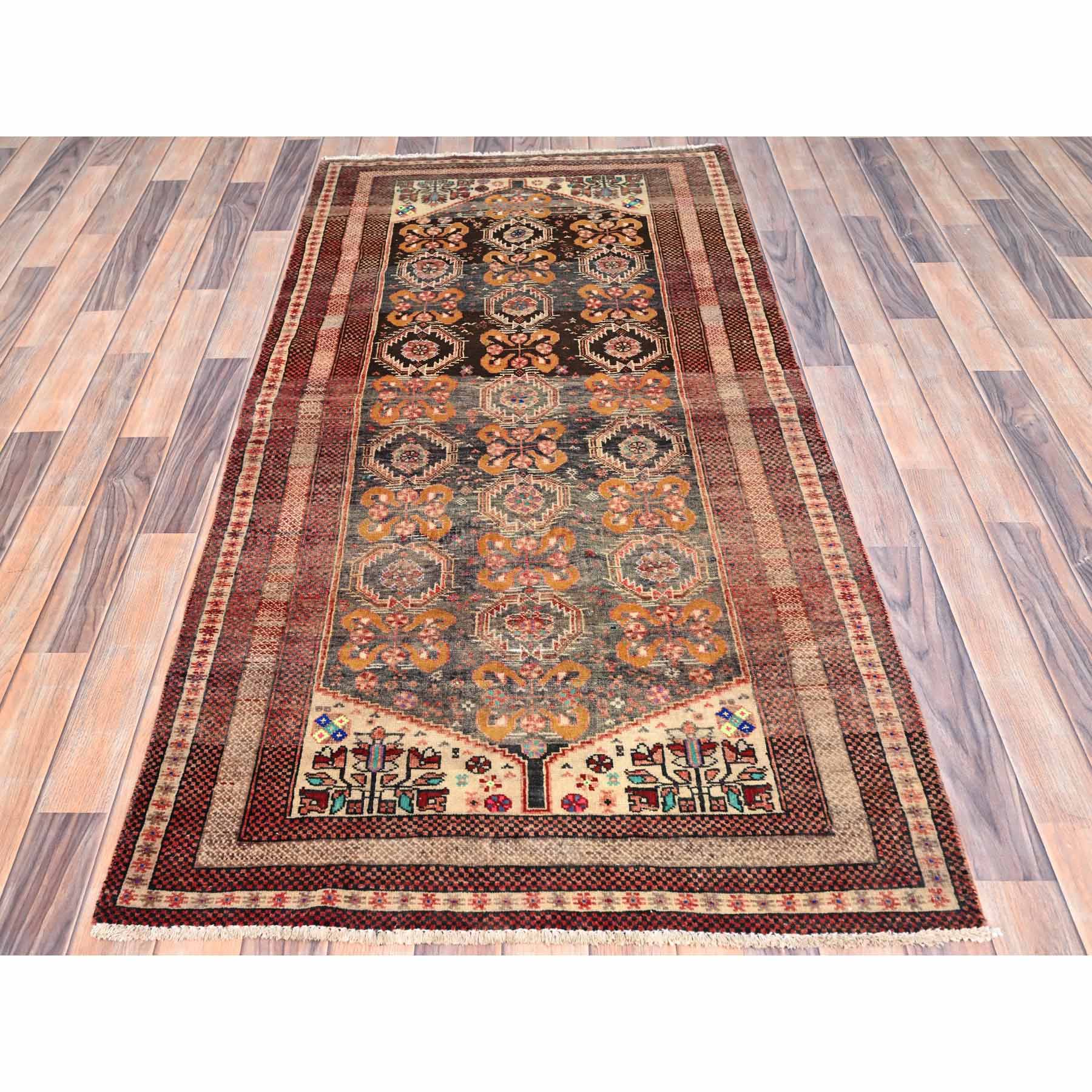 Overdyed-Vintage-Hand-Knotted-Rug-430355