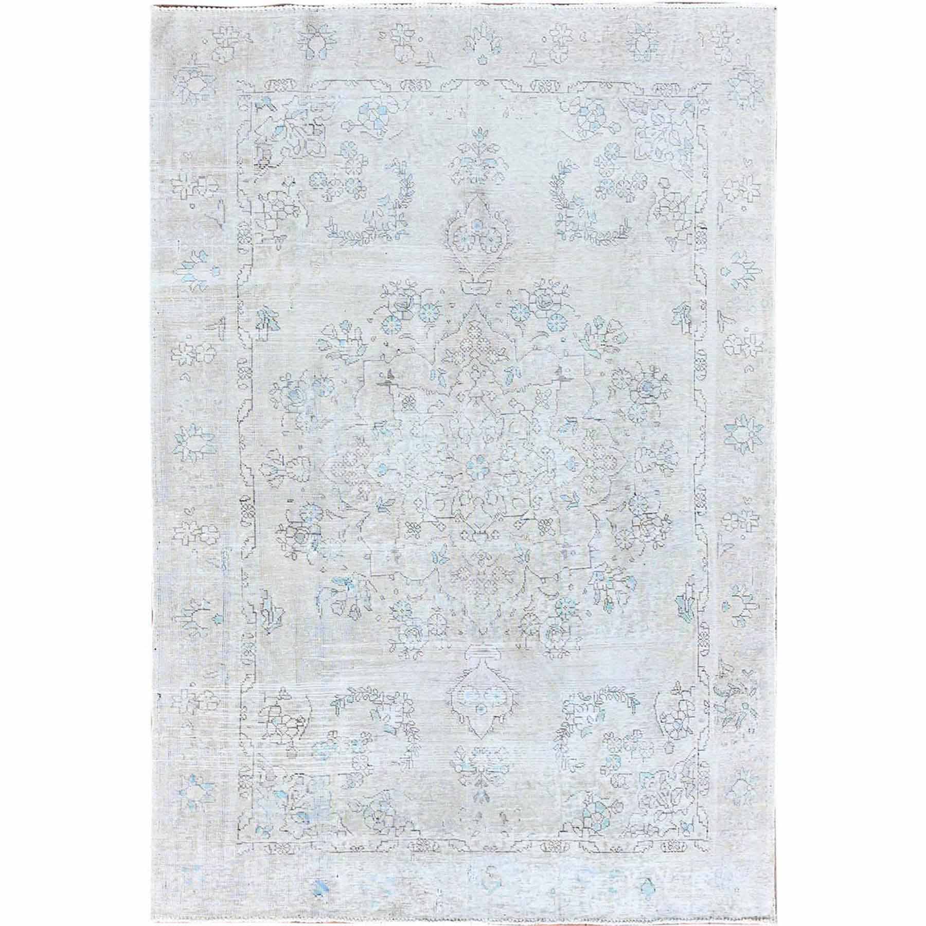 Overdyed-Vintage-Hand-Knotted-Rug-430500