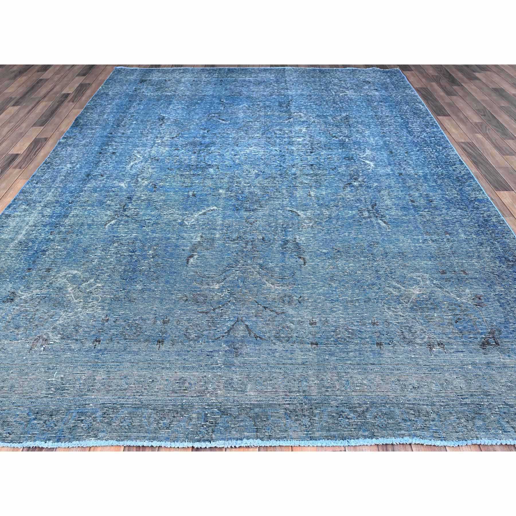 Overdyed-Vintage-Hand-Knotted-Rug-430540