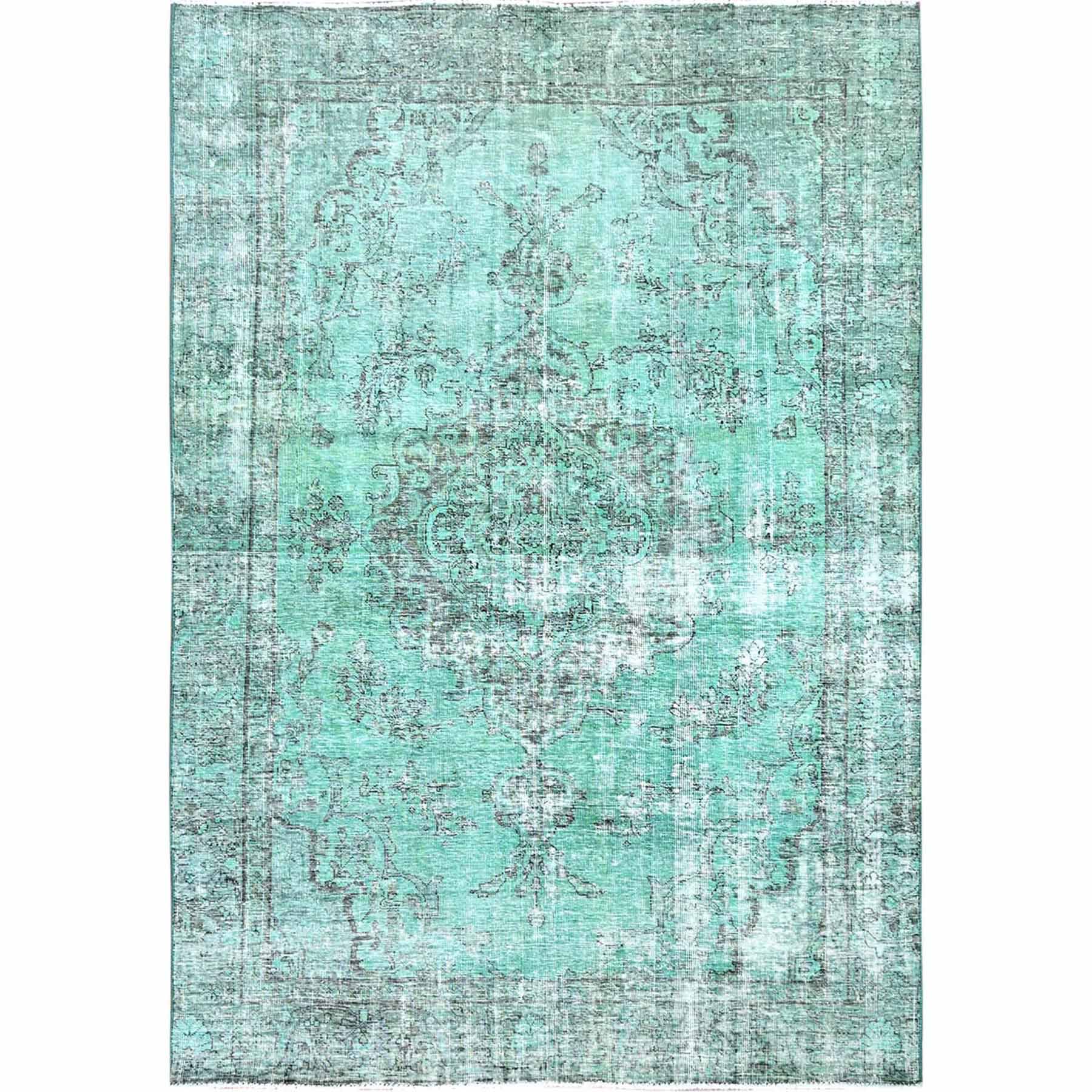 Overdyed-Vintage-Hand-Knotted-Rug-430545