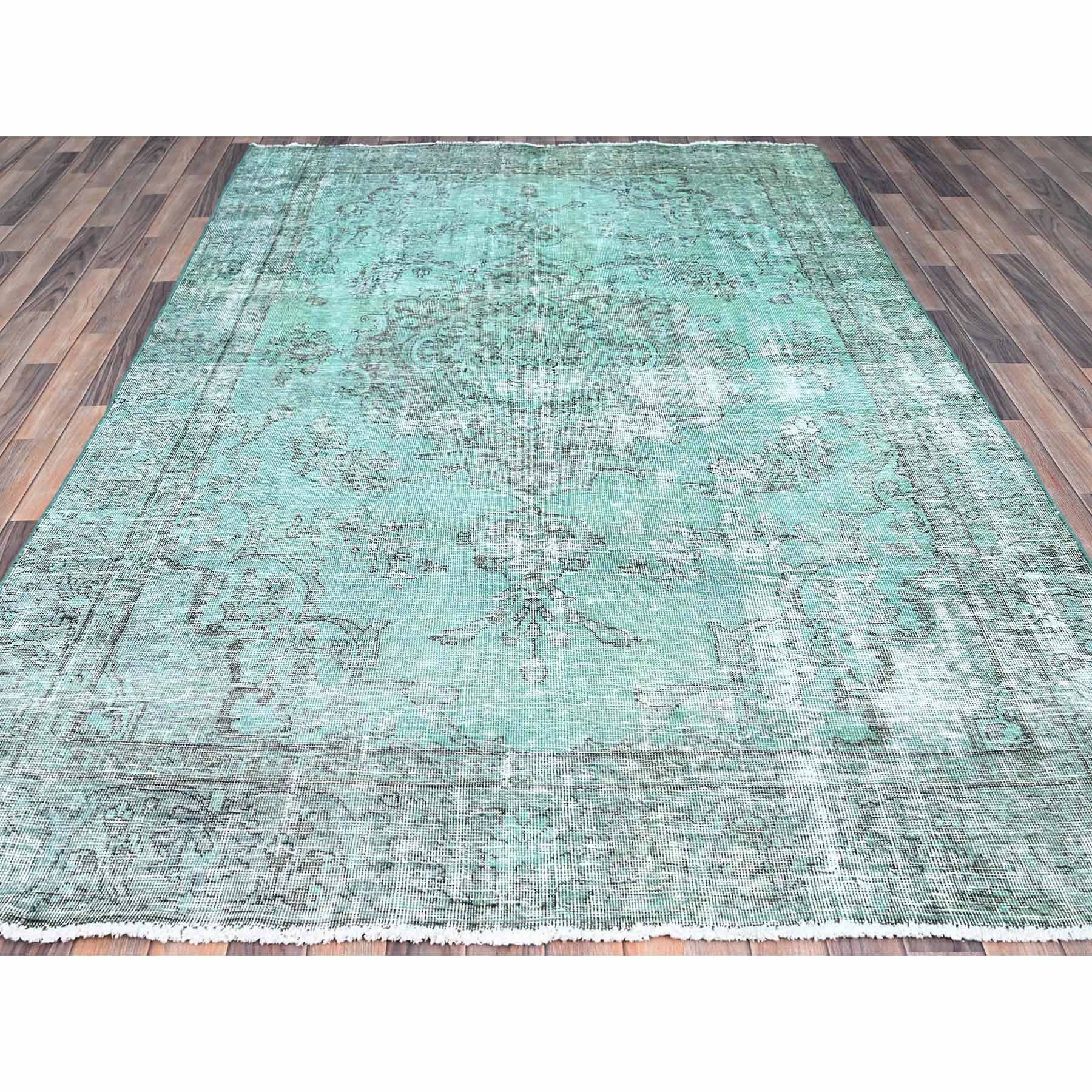 Overdyed-Vintage-Hand-Knotted-Rug-430545